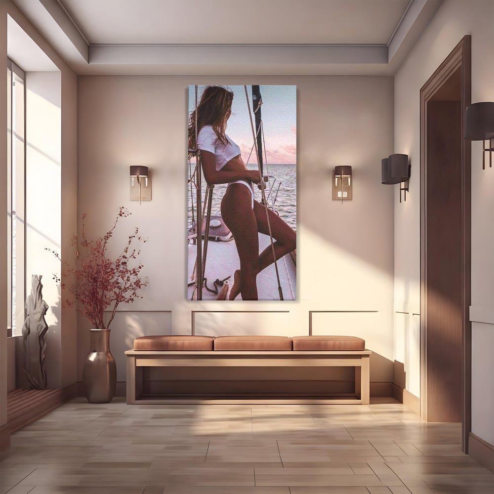 Tablou Canvas Premium, LuxCanva® P1066, Tentatia Marii, Valuri, Ocean, Sexy, Feminitate, Corabie, Briza, Vacanta, Dormitor, Living