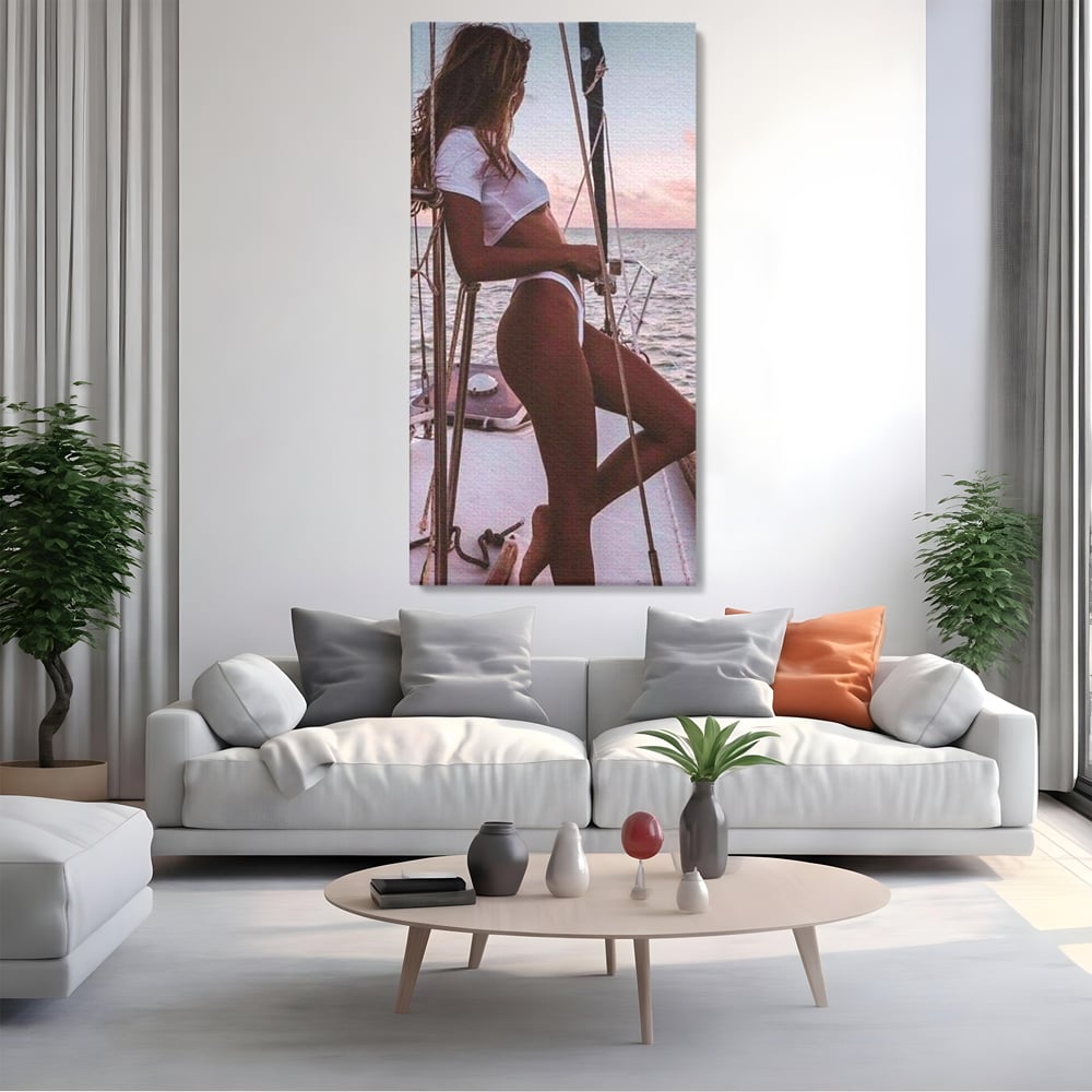 Tablou Canvas Premium, LuxCanva® P1066, Tentatia Marii, Valuri, Ocean, Sexy, Feminitate, Corabie, Briza, Vacanta, Dormitor, Living