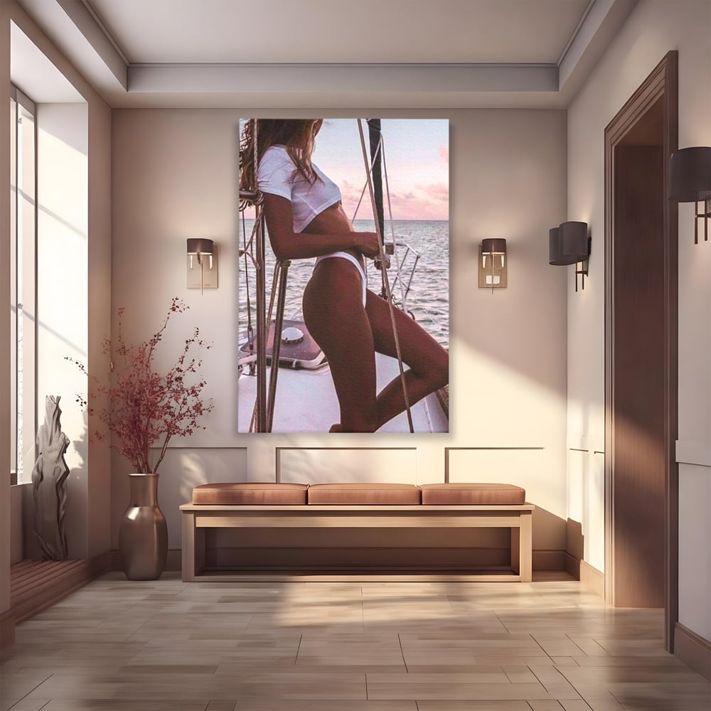 Tablou Canvas Premium, LuxCanva® P1066, Tentatia Marii, Valuri, Ocean, Sexy, Feminitate, Corabie, Briza, Vacanta, Dormitor, Living