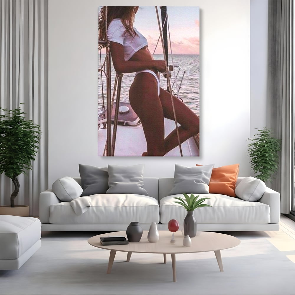 Tablou Canvas Premium, LuxCanva® P1066, Tentatia Marii, Valuri, Ocean, Sexy, Feminitate, Corabie, Briza, Vacanta, Dormitor, Living