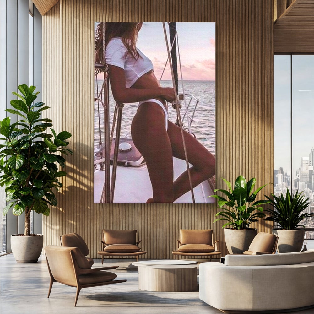 Tablou Canvas Premium, LuxCanva® P1066, Tentatia Marii, Valuri, Ocean, Sexy, Feminitate, Corabie, Briza, Vacanta, Dormitor, Living