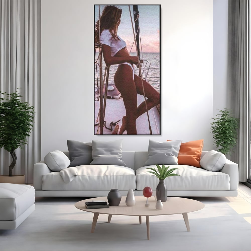 Tablou Canvas Premium, LuxCanva® P1066, Tentatia Marii, Valuri, Ocean, Sexy, Feminitate, Corabie, Briza, Vacanta, Dormitor, Living