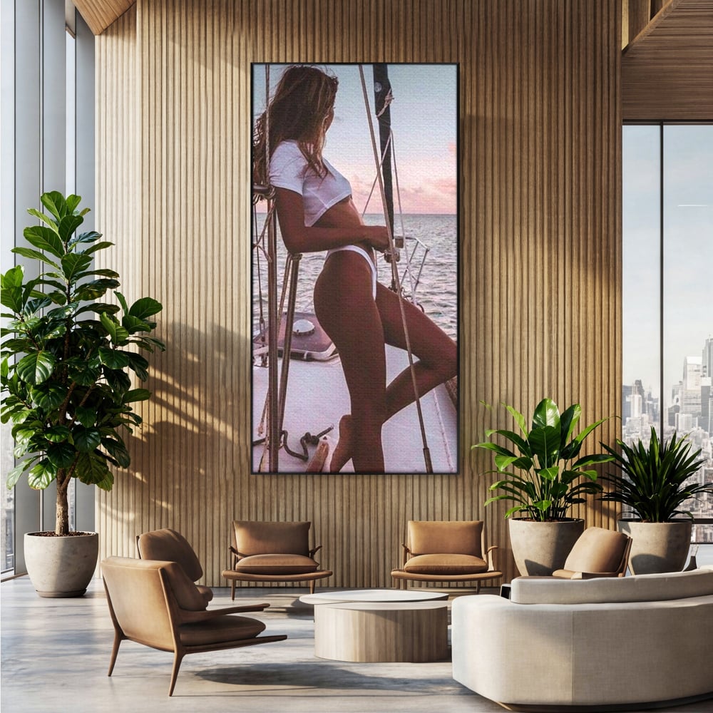 Tablou Canvas Premium, LuxCanva® P1066, Tentatia Marii, Valuri, Ocean, Sexy, Feminitate, Corabie, Briza, Vacanta, Dormitor, Living