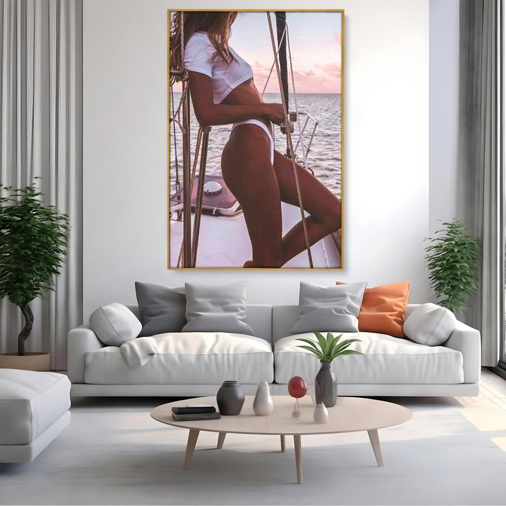 Tablou Canvas Premium, LuxCanva® P1066, Tentatia Marii, Valuri, Ocean, Sexy, Feminitate, Corabie, Briza, Vacanta, Dormitor, Living