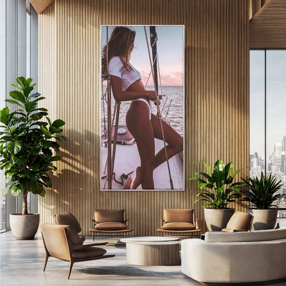 Tablou Canvas Premium, LuxCanva® P1066, Tentatia Marii, Valuri, Ocean, Sexy, Feminitate, Corabie, Briza, Vacanta, Dormitor, Living