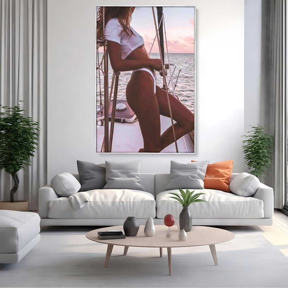 Tablou Canvas Premium, LuxCanva® P1066, Tentatia Marii, Valuri, Ocean, Sexy, Feminitate, Corabie, Briza, Vacanta, Dormitor, Living
