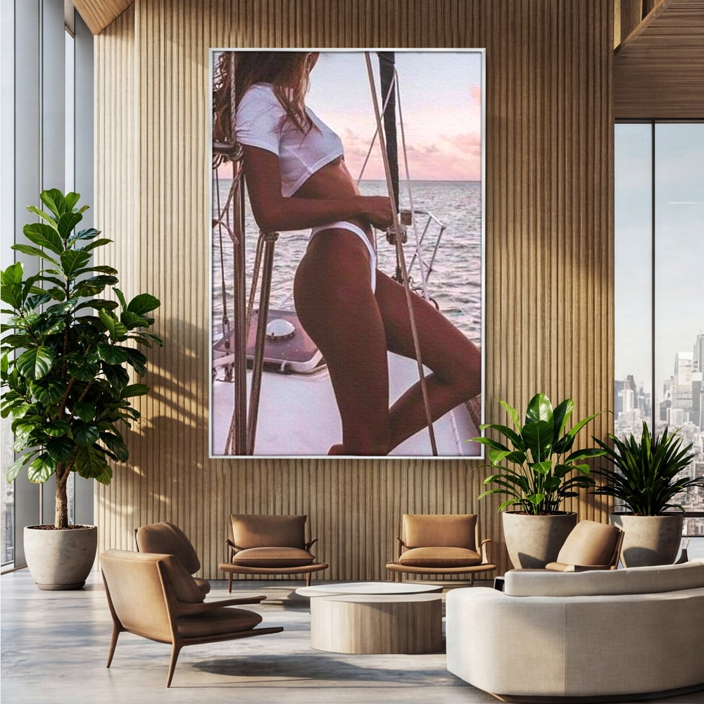 Tablou Canvas Premium, LuxCanva® P1066, Tentatia Marii, Valuri, Ocean, Sexy, Feminitate, Corabie, Briza, Vacanta, Dormitor, Living