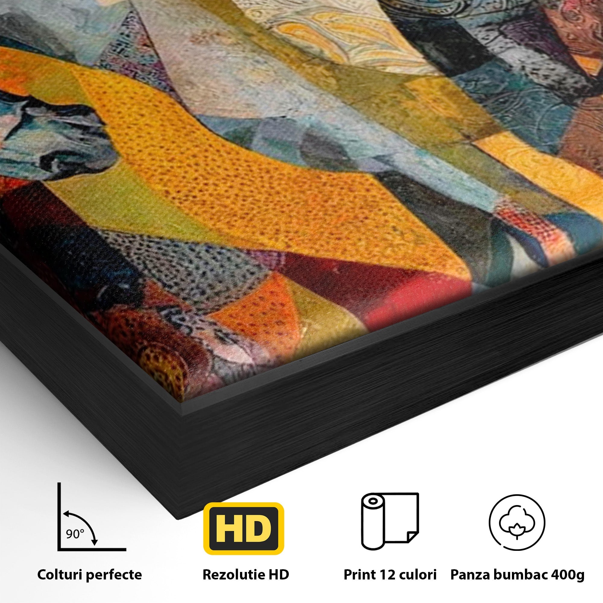 Tablou Canvas Premium LuxCanva® PI1002, Calaret Abstract, Calaret, Abstract, Arta Moderna, Eleganta, Living, Culori Vibrante