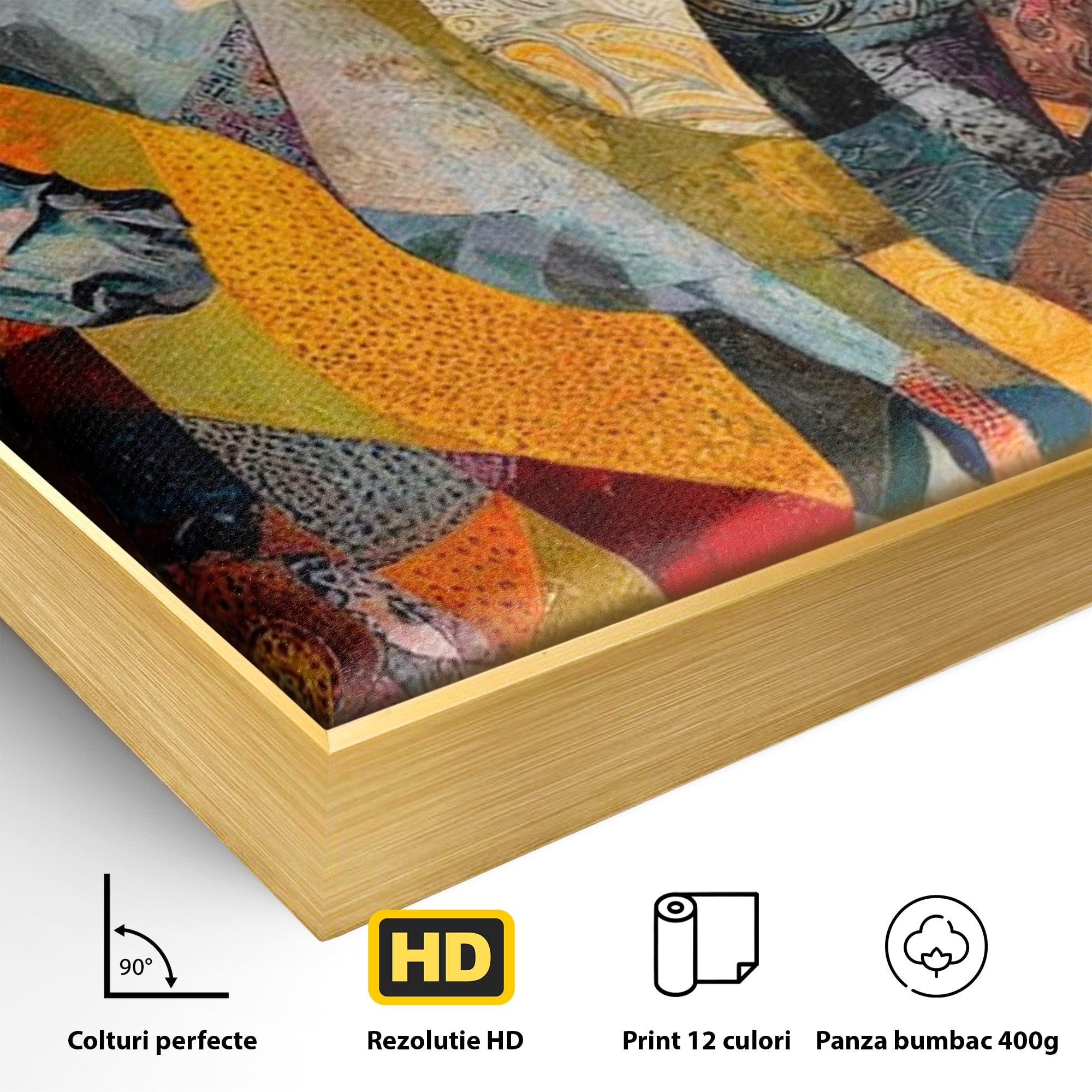 Tablou Canvas Premium LuxCanva® PI1002, Calaret Abstract, Calaret, Abstract, Arta Moderna, Eleganta, Living, Culori Vibrante