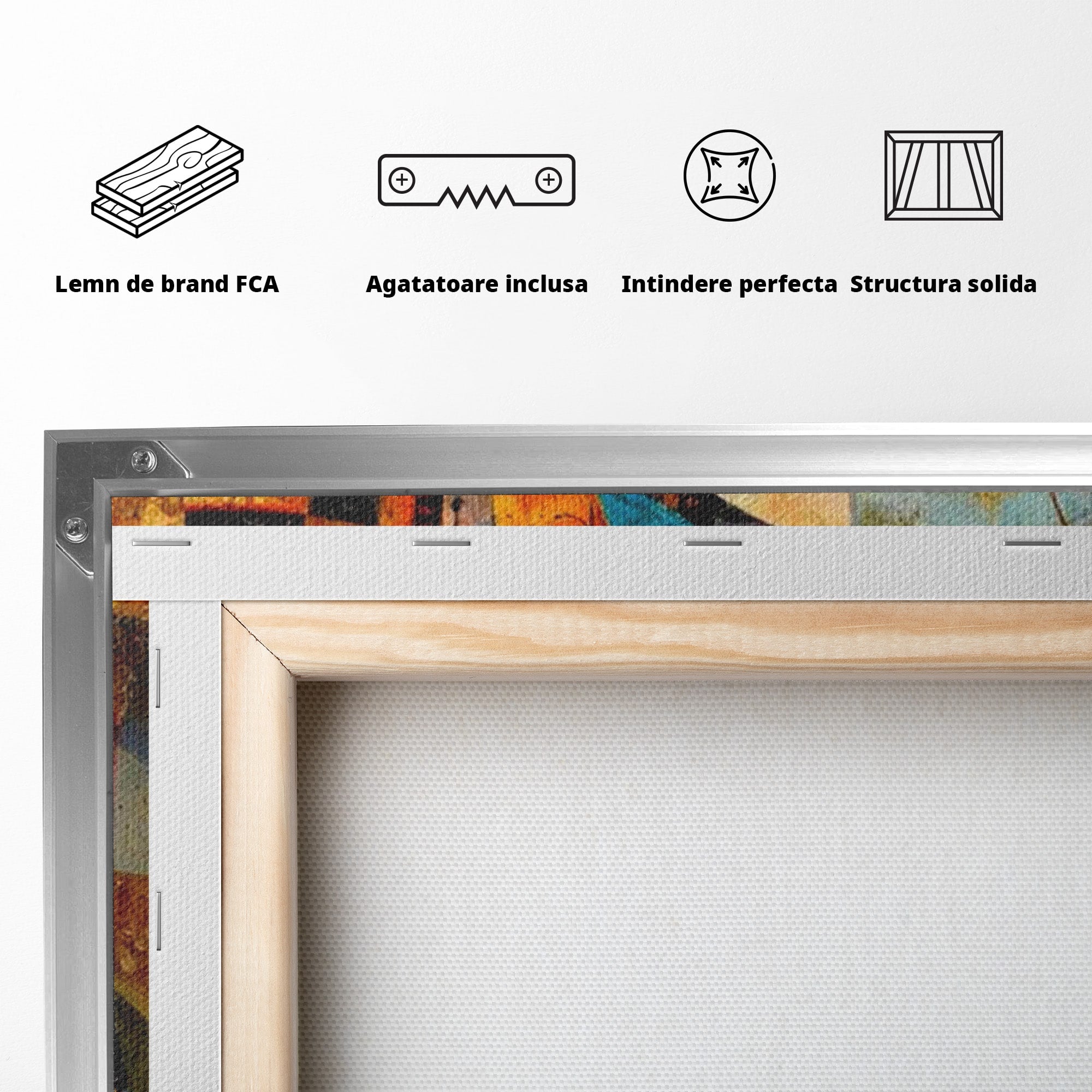 Tablou Canvas Premium LuxCanva® PI1002, Calaret Abstract, Calaret, Abstract, Arta Moderna, Eleganta, Living, Culori Vibrante