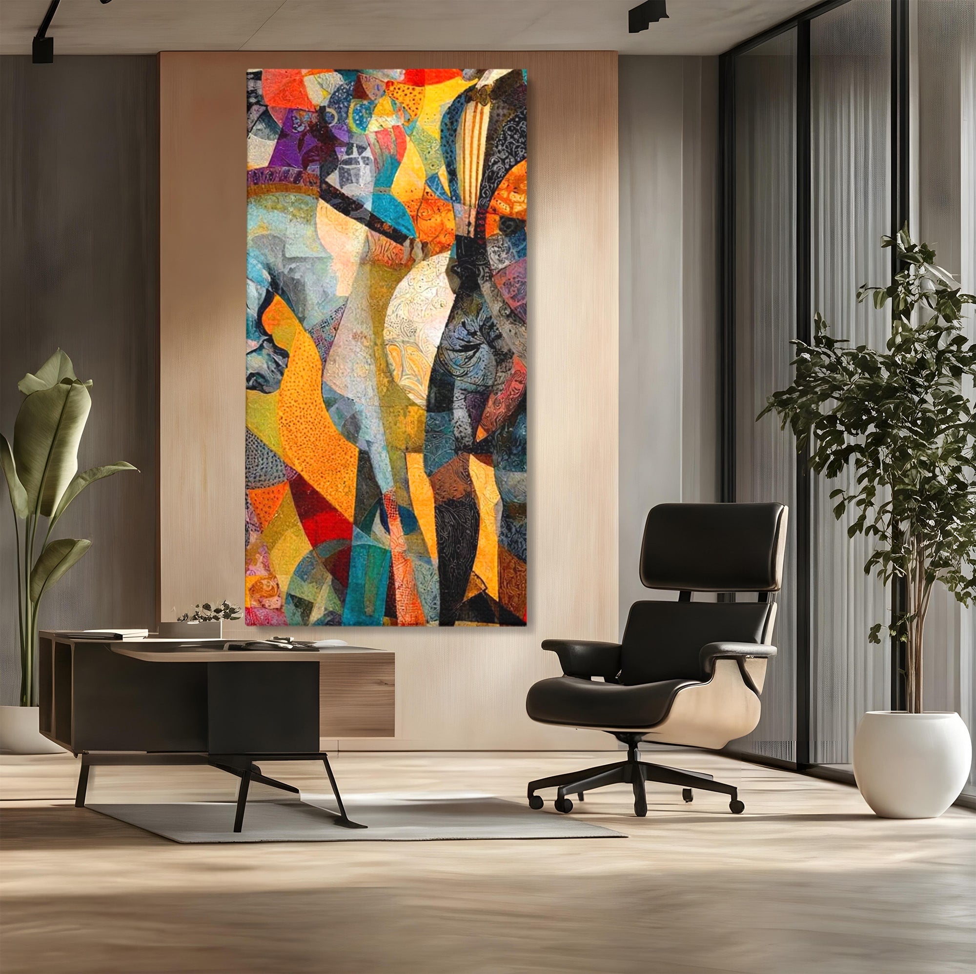 Tablou Canvas Premium LuxCanva® PI1002, Calaret Abstract, Calaret, Abstract, Arta Moderna, Eleganta, Living, Culori Vibrante