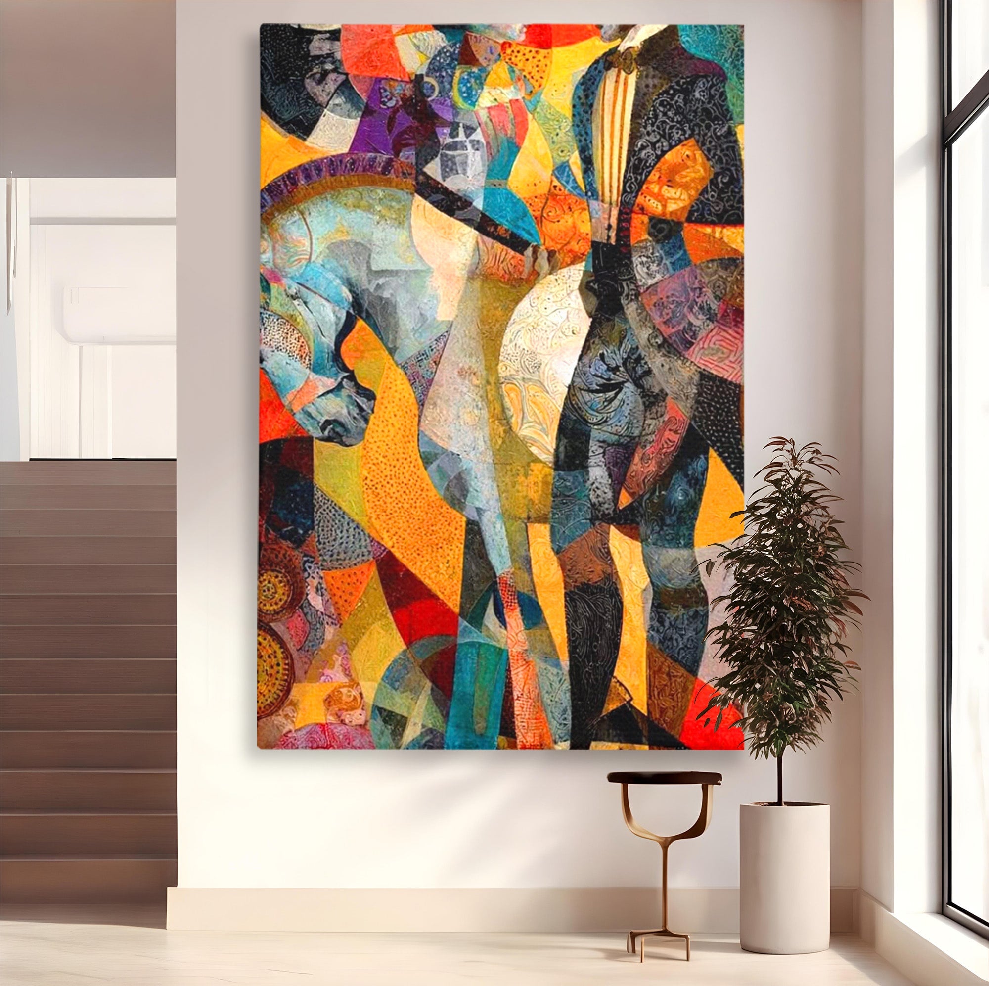 Tablou Canvas Premium LuxCanva® PI1002, Calaret Abstract, Calaret, Abstract, Arta Moderna, Eleganta, Living, Culori Vibrante