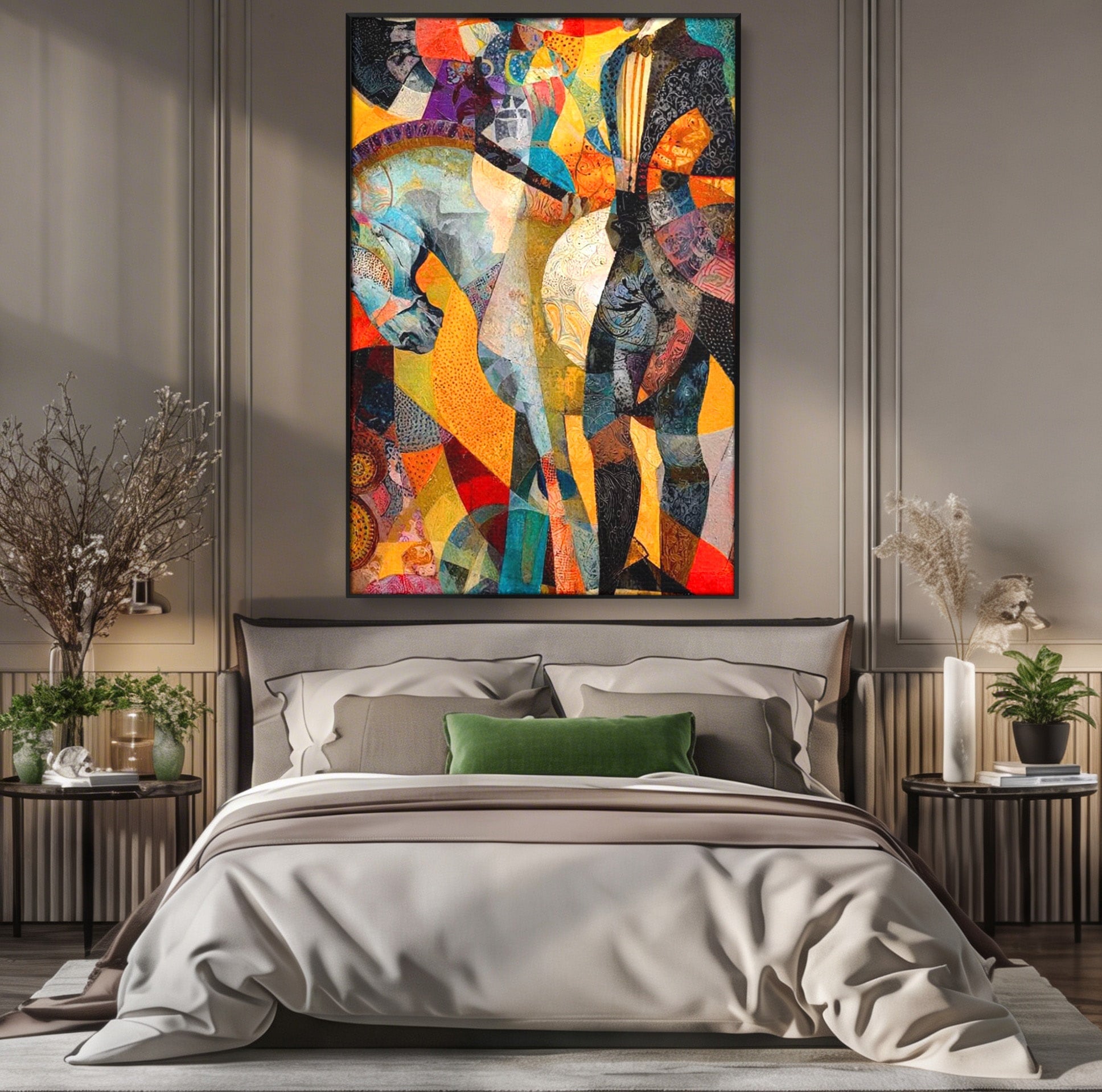 Tablou Canvas Premium LuxCanva® PI1002, Calaret Abstract, Calaret, Abstract, Arta Moderna, Eleganta, Living, Culori Vibrante