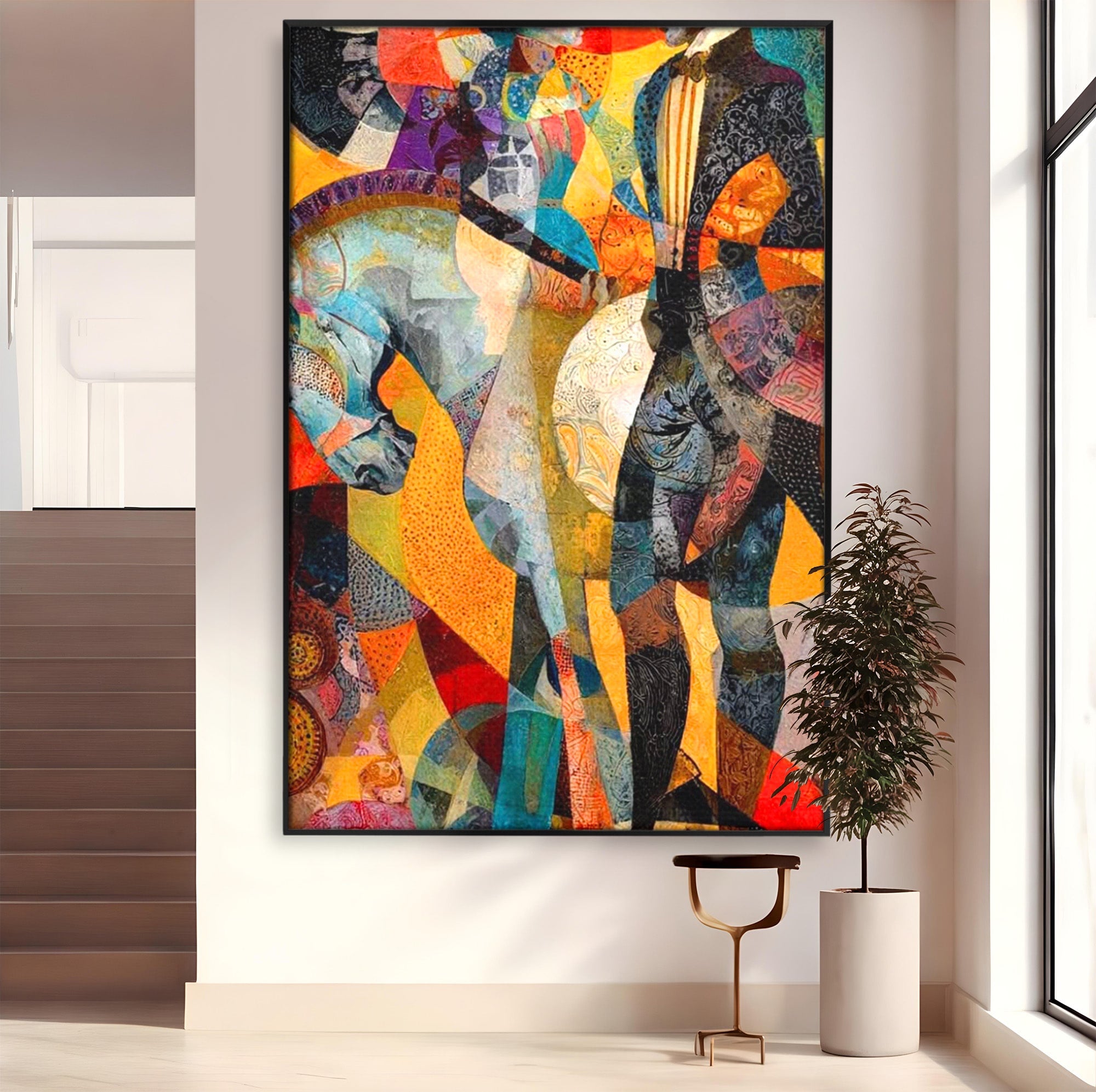 Tablou Canvas Premium LuxCanva® PI1002, Calaret Abstract, Calaret, Abstract, Arta Moderna, Eleganta, Living, Culori Vibrante