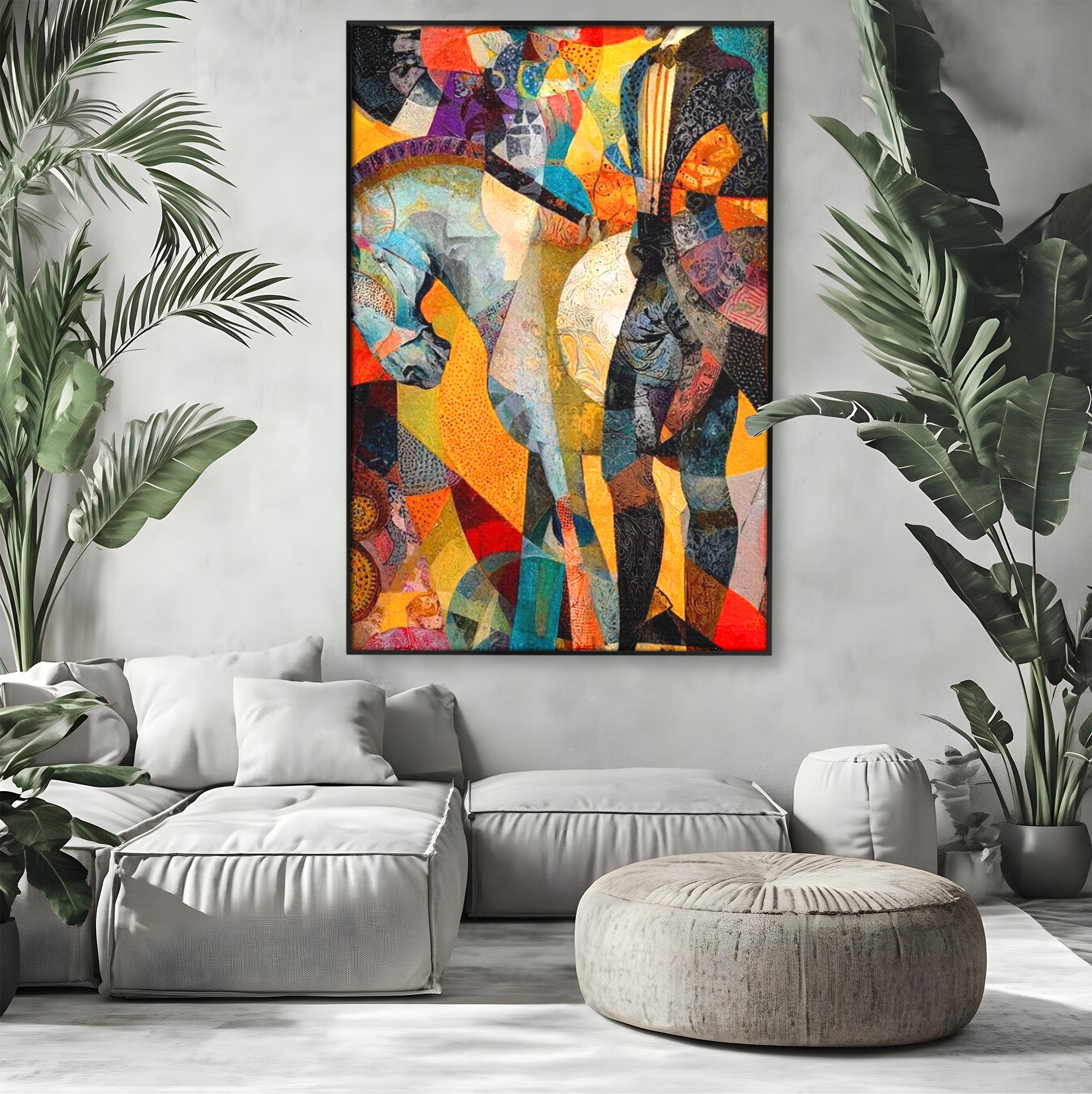 Tablou Canvas Premium LuxCanva® PI1002, Calaret Abstract, Calaret, Abstract, Arta Moderna, Eleganta, Living, Culori Vibrante