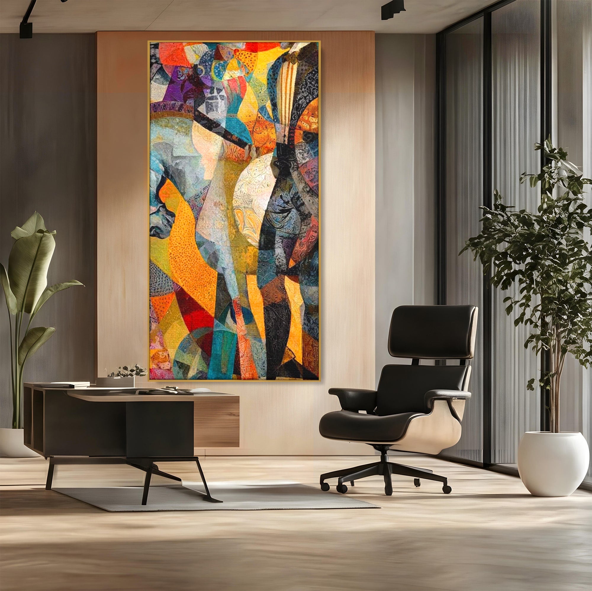 Tablou Canvas Premium LuxCanva® PI1002, Calaret Abstract, Calaret, Abstract, Arta Moderna, Eleganta, Living, Culori Vibrante