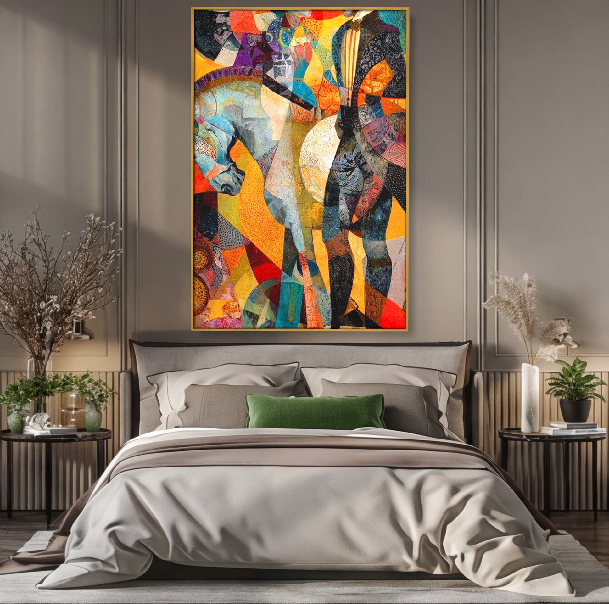 Tablou Canvas Premium LuxCanva® PI1002, Calaret Abstract, Calaret, Abstract, Arta Moderna, Eleganta, Living, Culori Vibrante