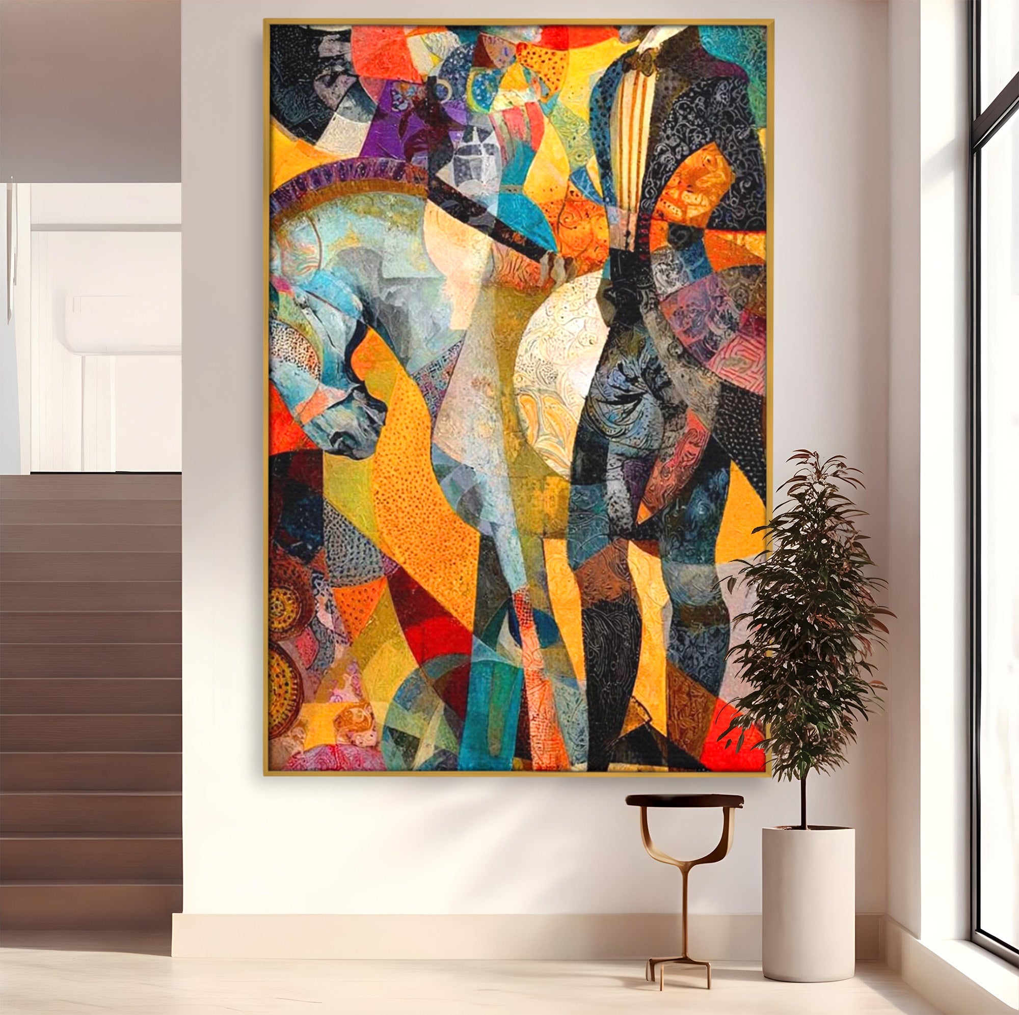 Tablou Canvas Premium LuxCanva® PI1002, Calaret Abstract, Calaret, Abstract, Arta Moderna, Eleganta, Living, Culori Vibrante