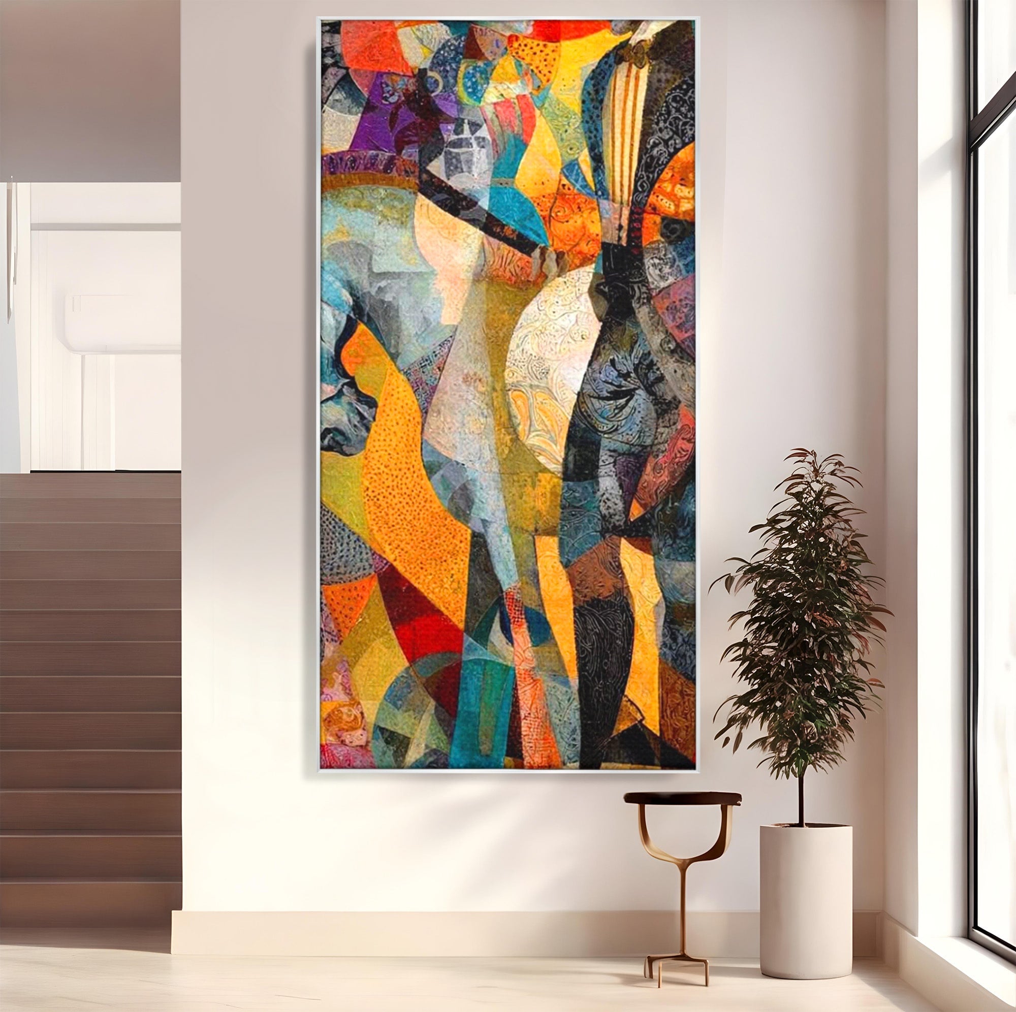 Tablou Canvas Premium LuxCanva® PI1002, Calaret Abstract, Calaret, Abstract, Arta Moderna, Eleganta, Living, Culori Vibrante