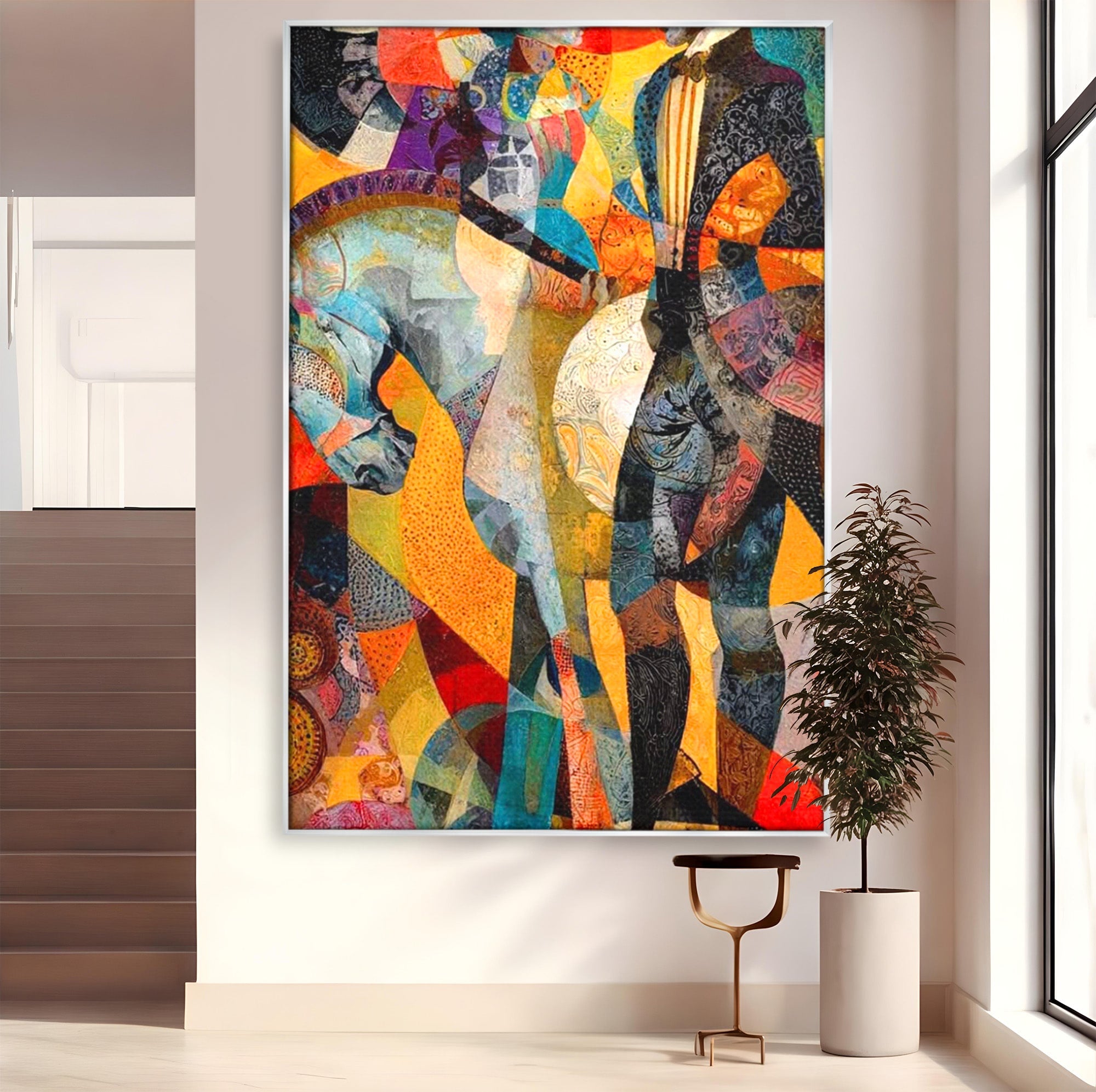 Tablou Canvas Premium LuxCanva® PI1002, Calaret Abstract, Calaret, Abstract, Arta Moderna, Eleganta, Living, Culori Vibrante