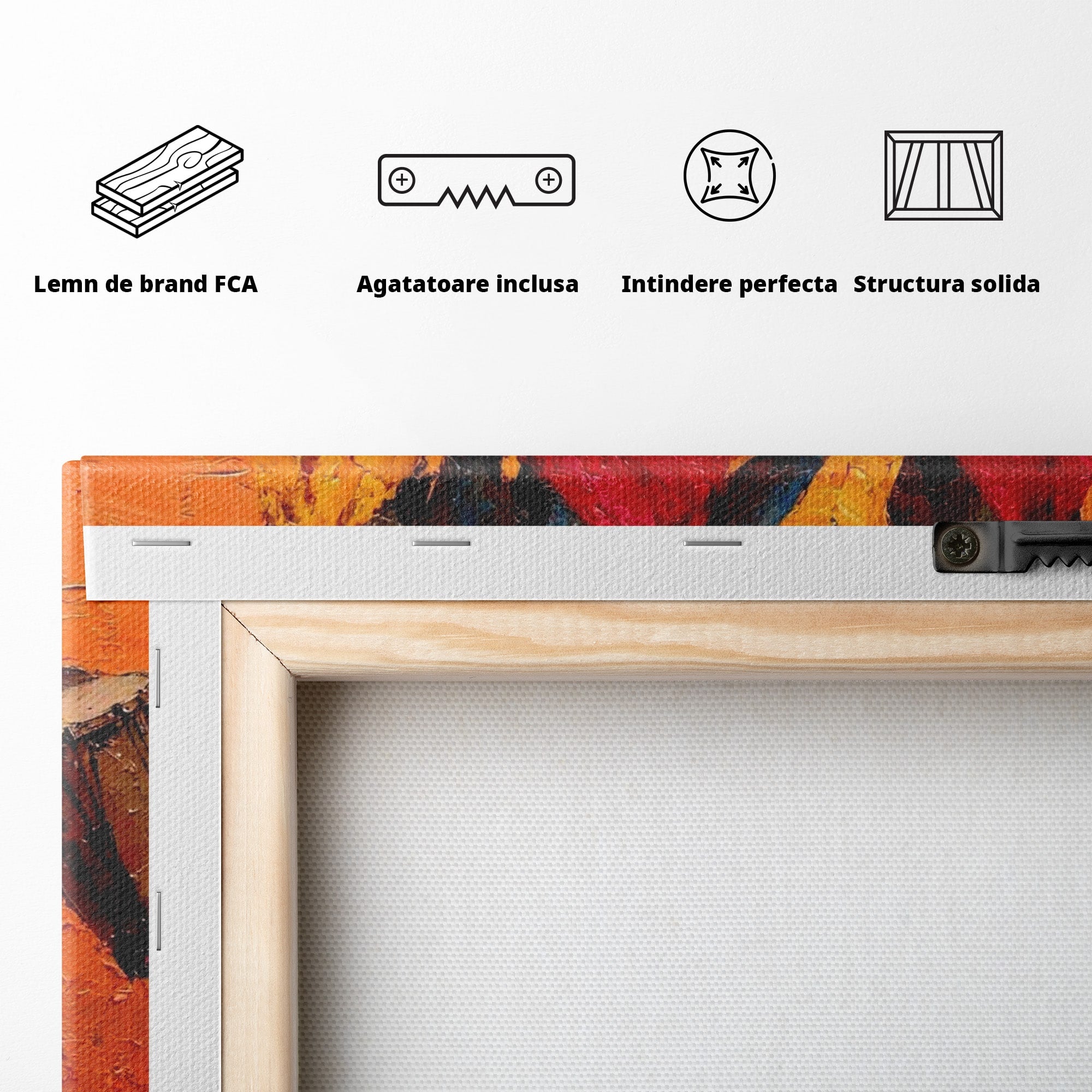 Tablou Canvas Premium LuxCanva® PI1006, Dansatoare Africane Cu Tobe, Dans, Africa, Tobe, Living, Cultura, Culori Vibrante