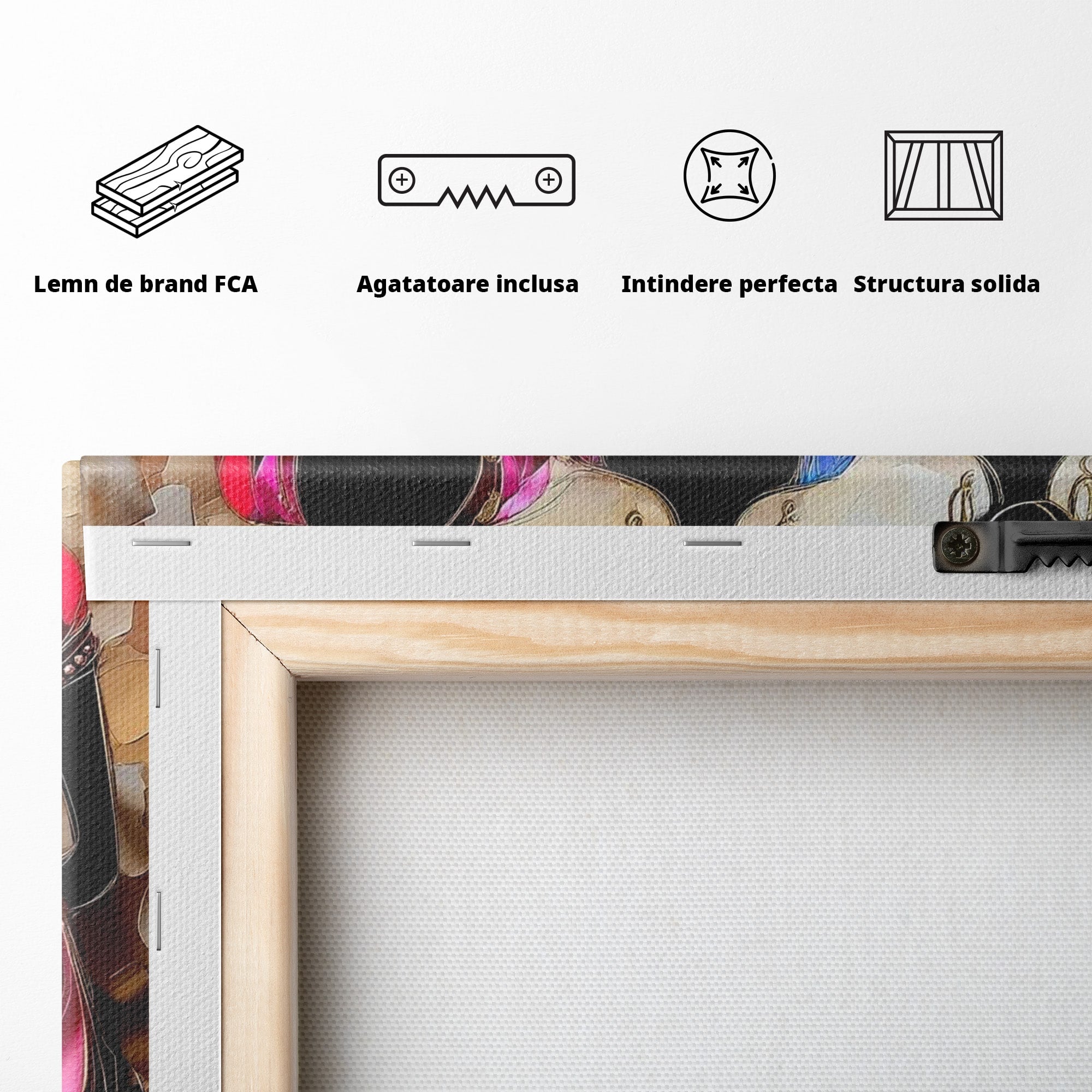 Tablou Canvas Premium LuxCanva® PI1007, Femei Africane Cu Vase, Femei, Africa, Vase, Living, Culori Puternice, Culori Vibrante