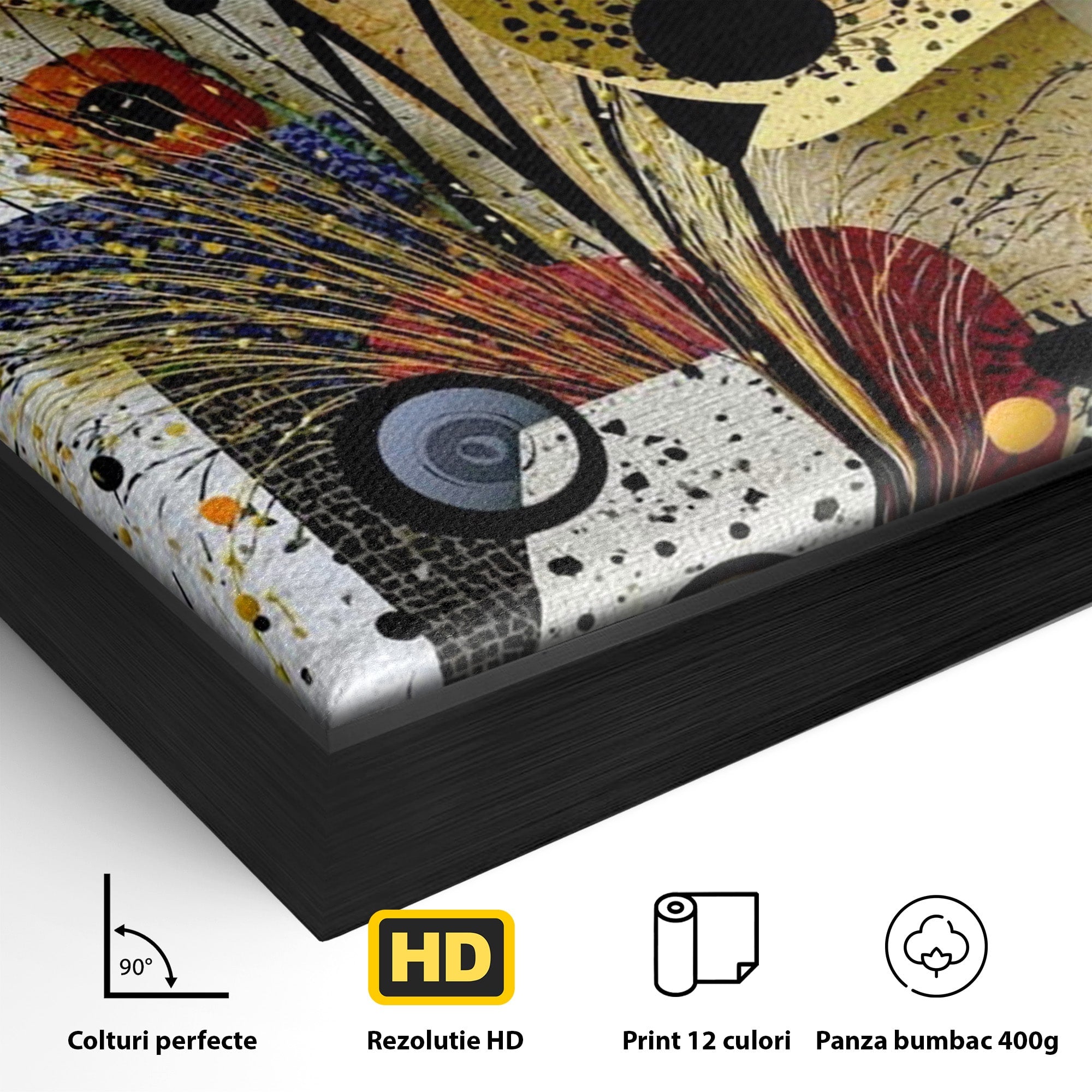 Tablou Canvas Premium LuxCanva® PI1008, Arta Florala, Abstract, Floral, Modern, Living, Vibrant, Culori Vibrante