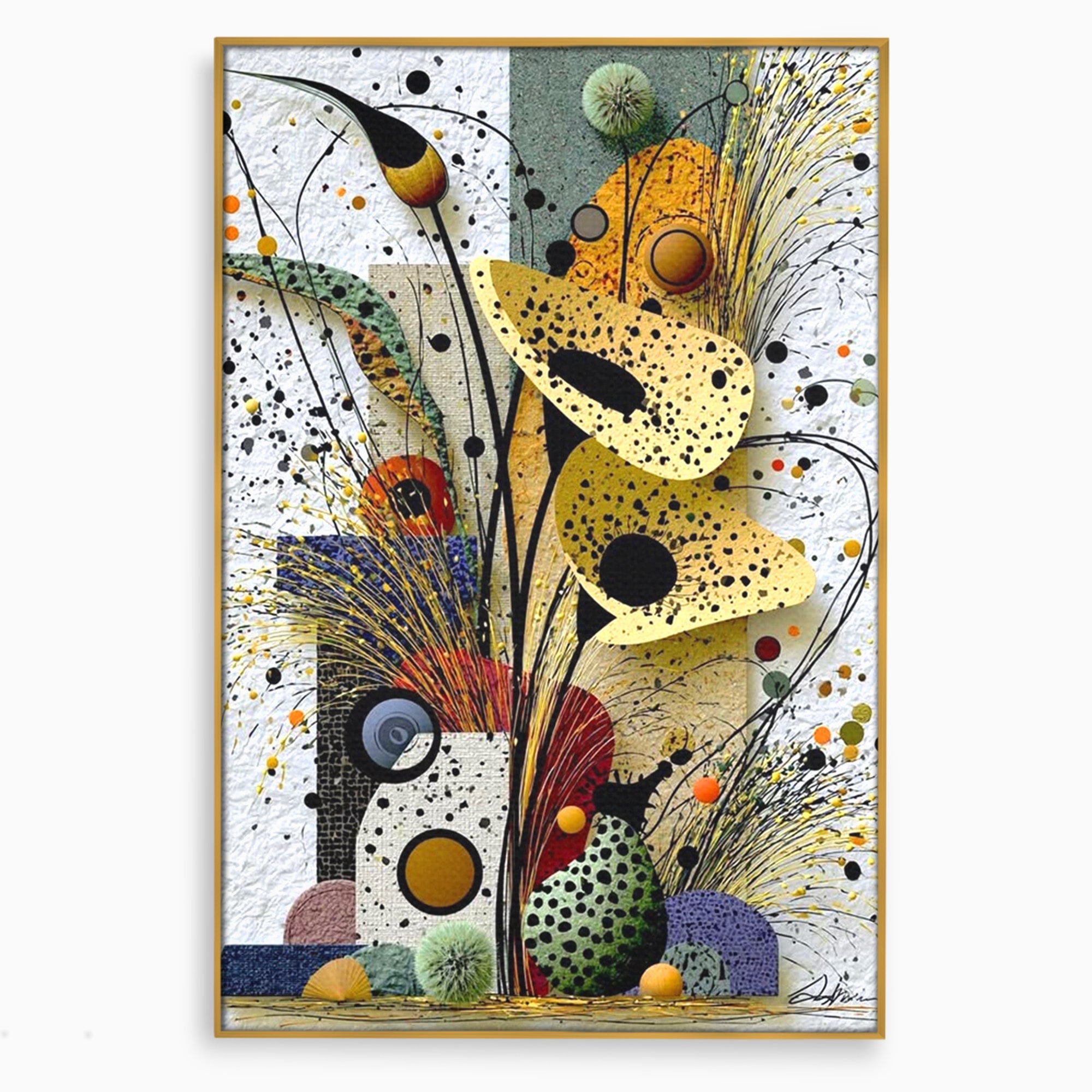 Tablou Canvas Premium LuxCanva® PI1008, Arta Florala, Abstract, Floral, Modern, Living, Vibrant, Culori Vibrante