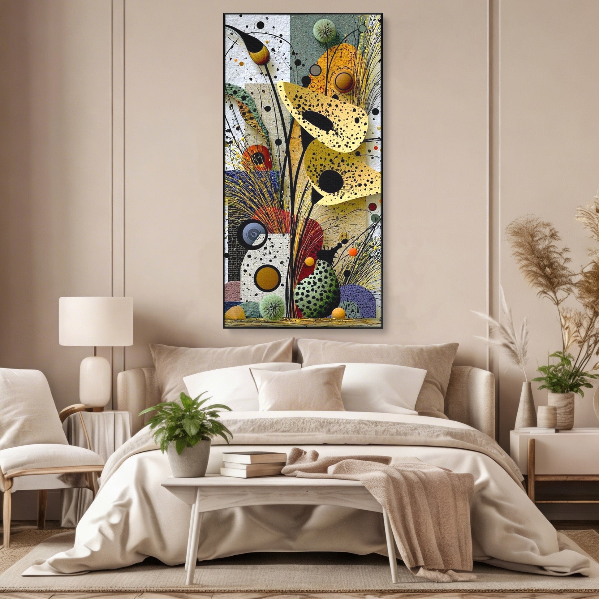 Tablou Canvas Premium LuxCanva® PI1008, Arta Florala, Abstract, Floral, Modern, Living, Vibrant, Culori Vibrante