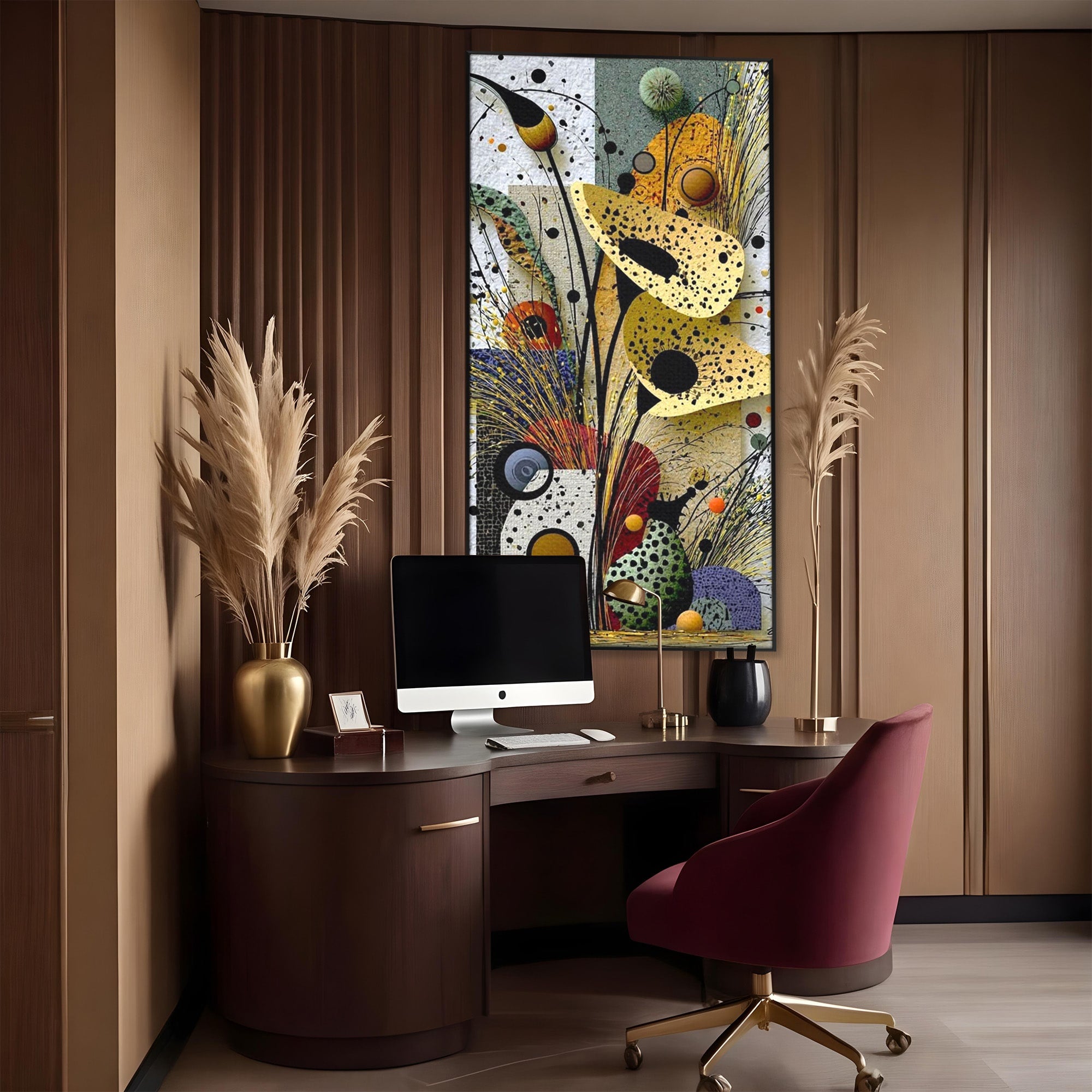 Tablou Canvas Premium LuxCanva® PI1008, Arta Florala, Abstract, Floral, Modern, Living, Vibrant, Culori Vibrante