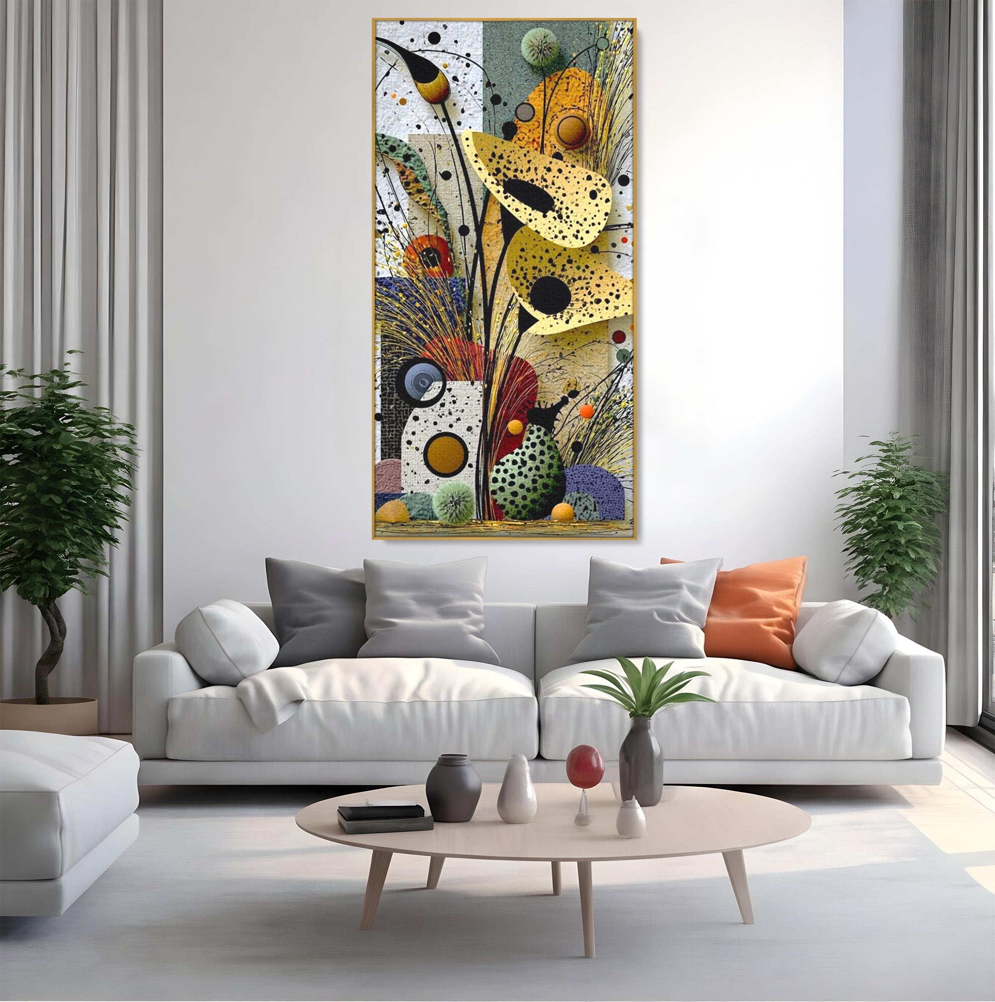 Tablou Canvas Premium LuxCanva® PI1008, Arta Florala, Abstract, Floral, Modern, Living, Vibrant, Culori Vibrante