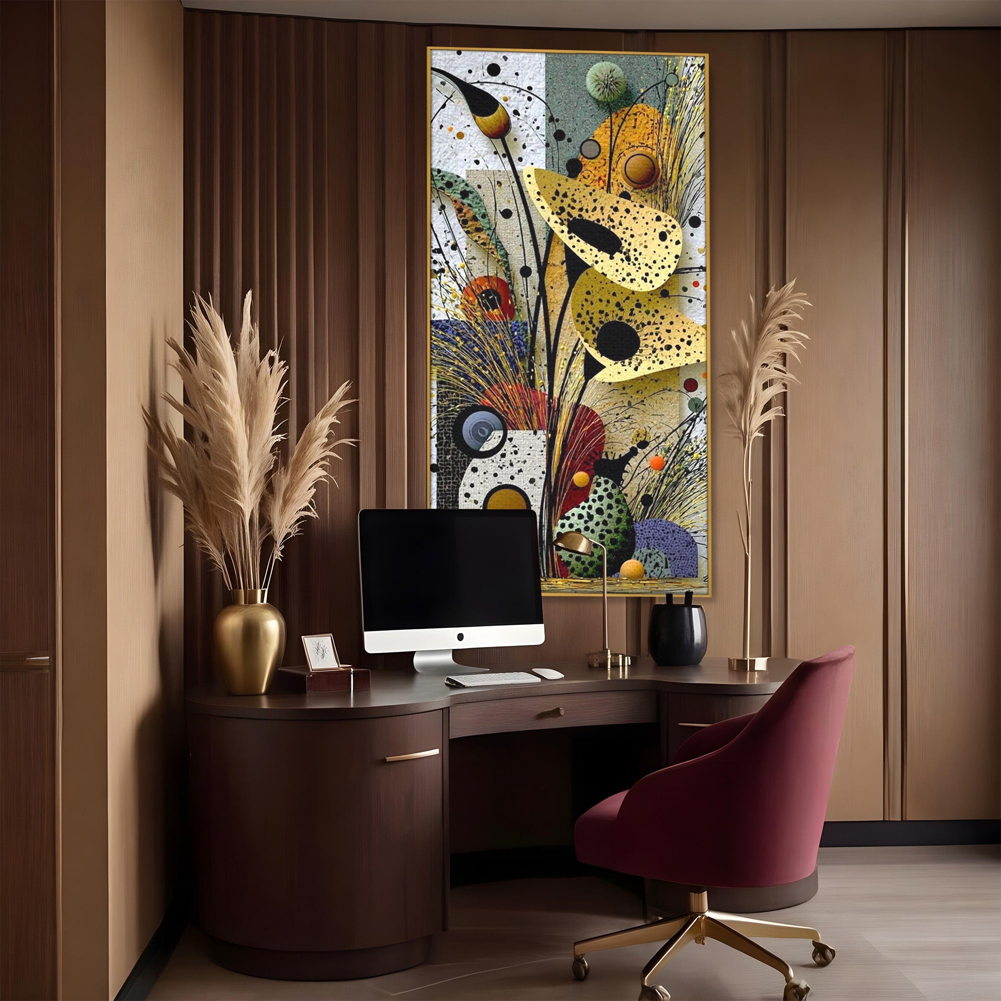 Tablou Canvas Premium LuxCanva® PI1008, Arta Florala, Abstract, Floral, Modern, Living, Vibrant, Culori Vibrante