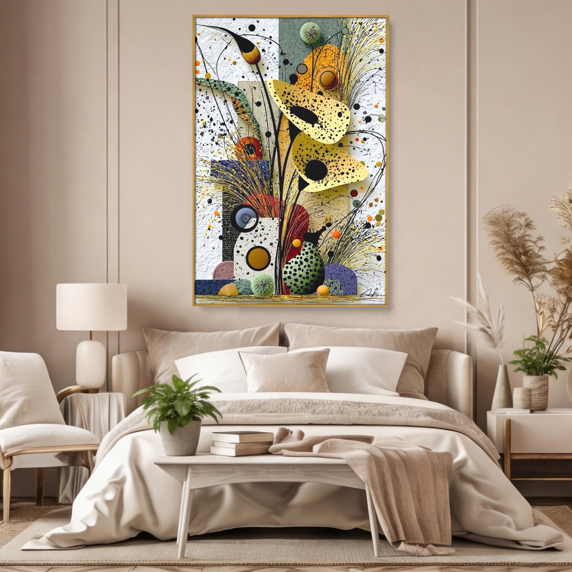 Tablou Canvas Premium LuxCanva® PI1008, Arta Florala, Abstract, Floral, Modern, Living, Vibrant, Culori Vibrante