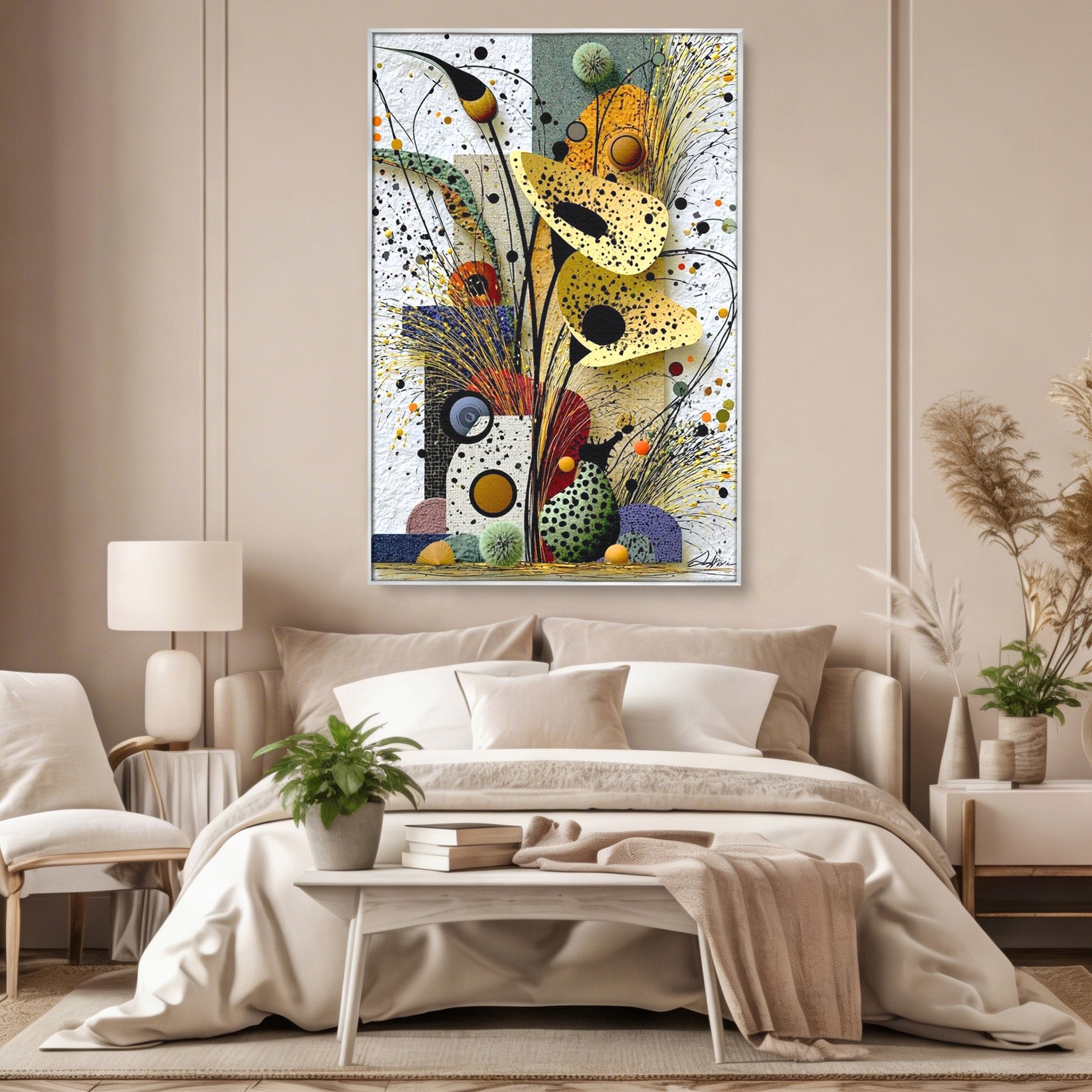 Tablou Canvas Premium LuxCanva® PI1008, Arta Florala, Abstract, Floral, Modern, Living, Vibrant, Culori Vibrante