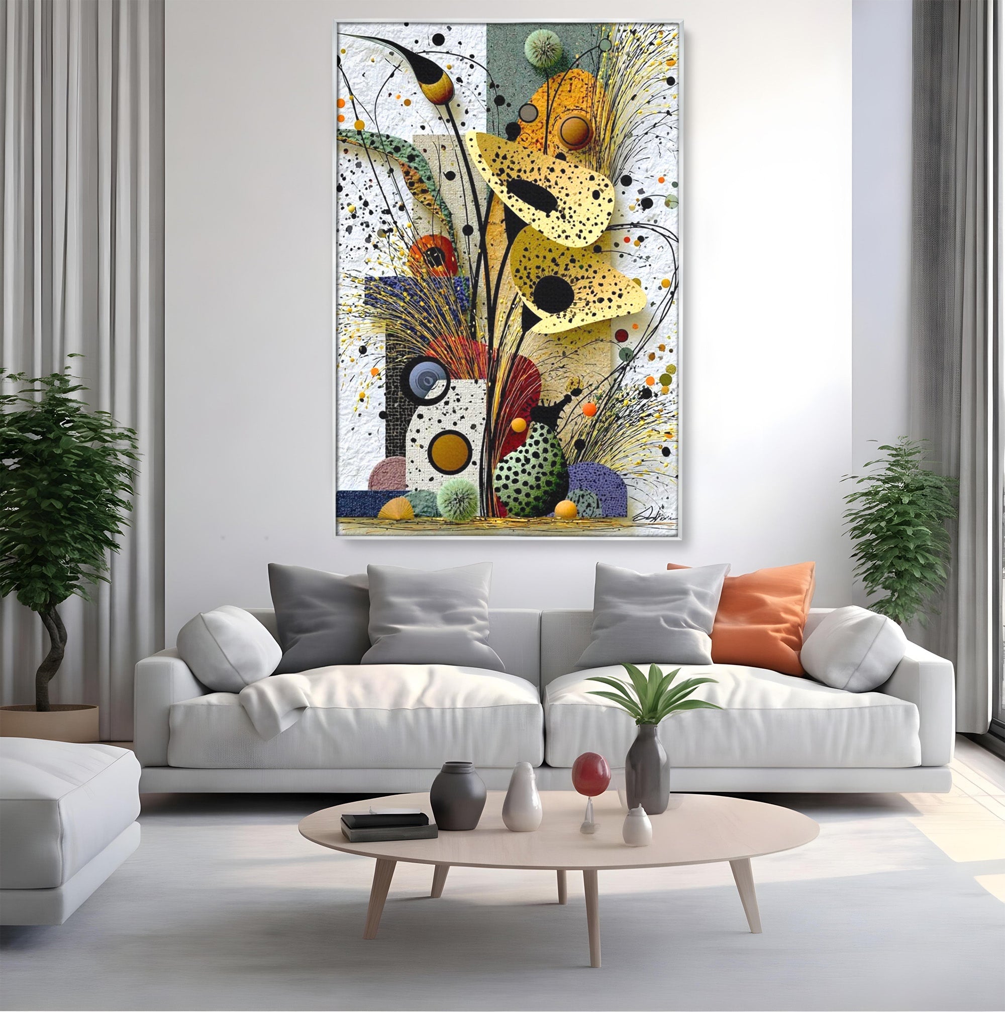 Tablou Canvas Premium LuxCanva® PI1008, Arta Florala, Abstract, Floral, Modern, Living, Vibrant, Culori Vibrante