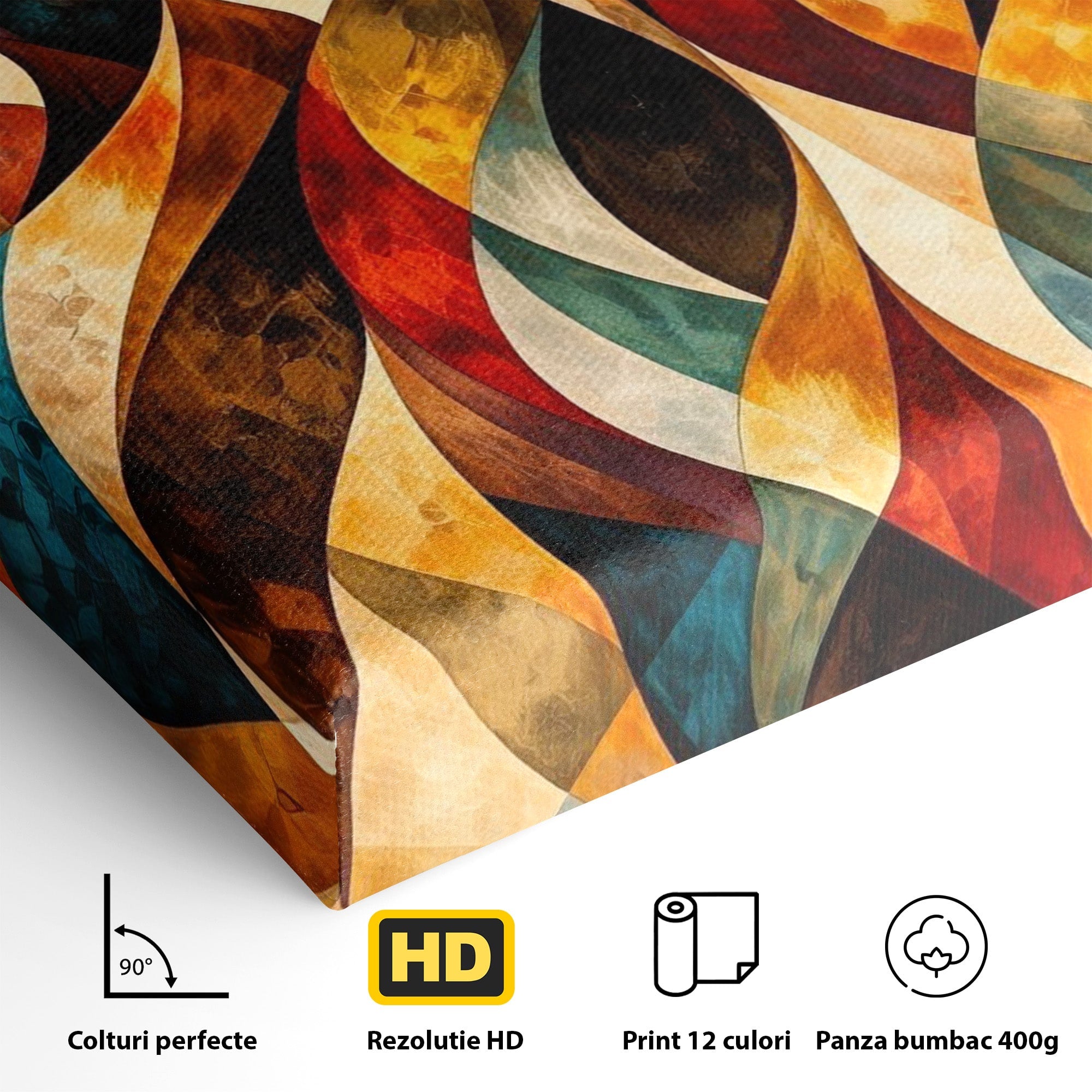 Tablou Canvas Premium LuxCanva® PI1010, Femei Africane Elegante, Femei, Africa, Arta, Cultura, Living, Culori Vibrante