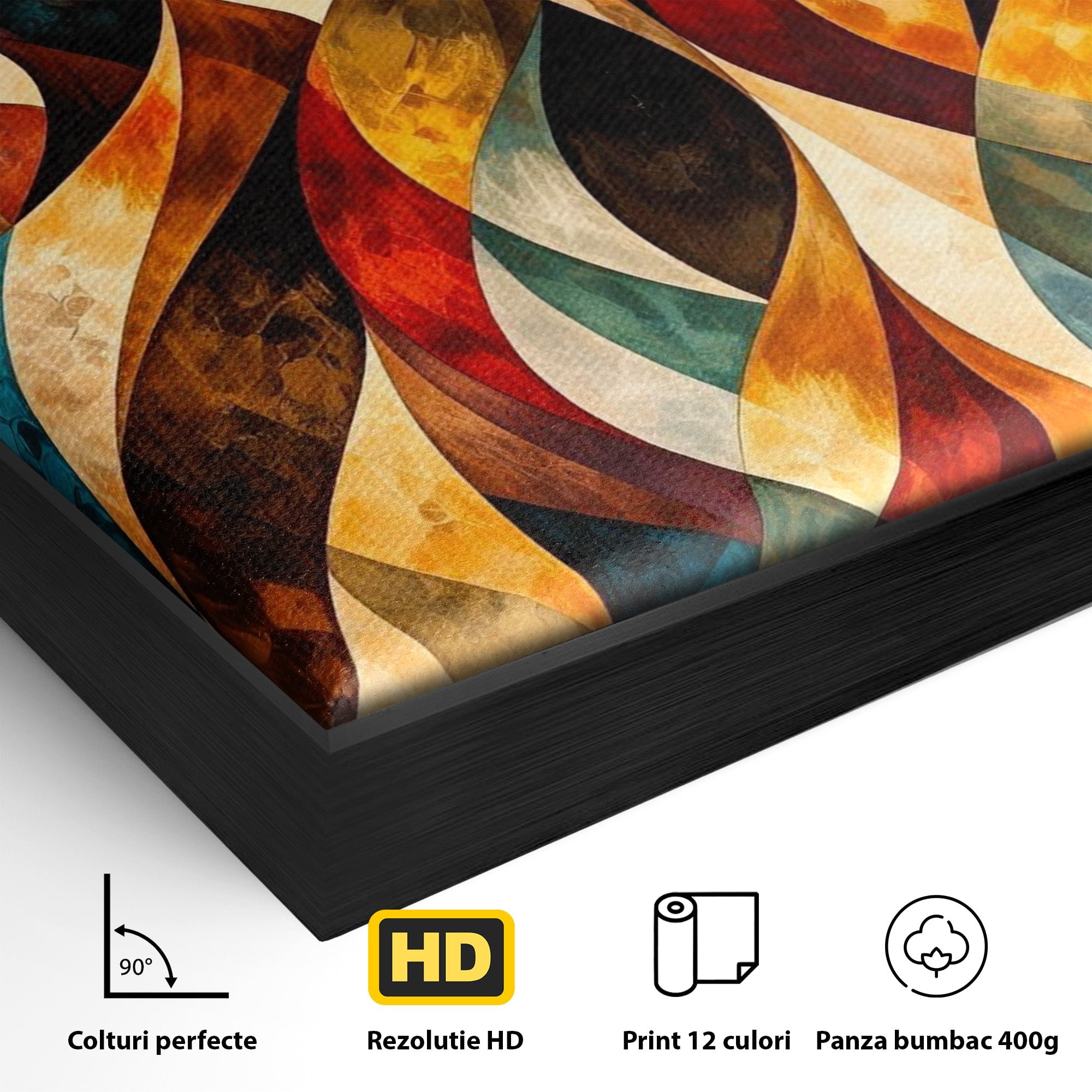 Tablou Canvas Premium LuxCanva® PI1010, Femei Africane Elegante, Femei, Africa, Arta, Cultura, Living, Culori Vibrante