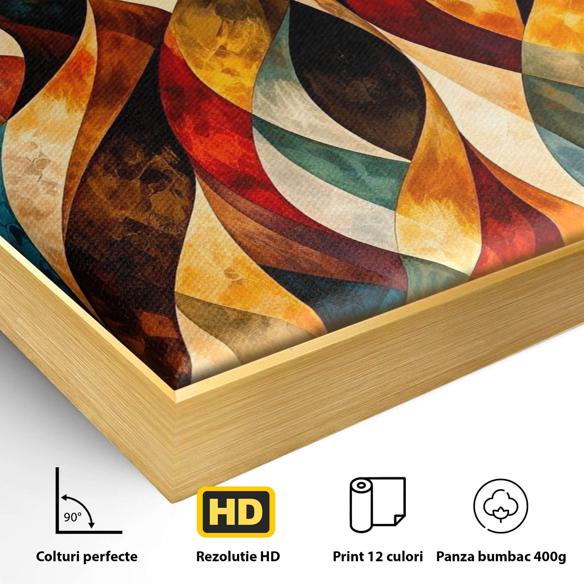 Tablou Canvas Premium LuxCanva® PI1010, Femei Africane Elegante, Femei, Africa, Arta, Cultura, Living, Culori Vibrante