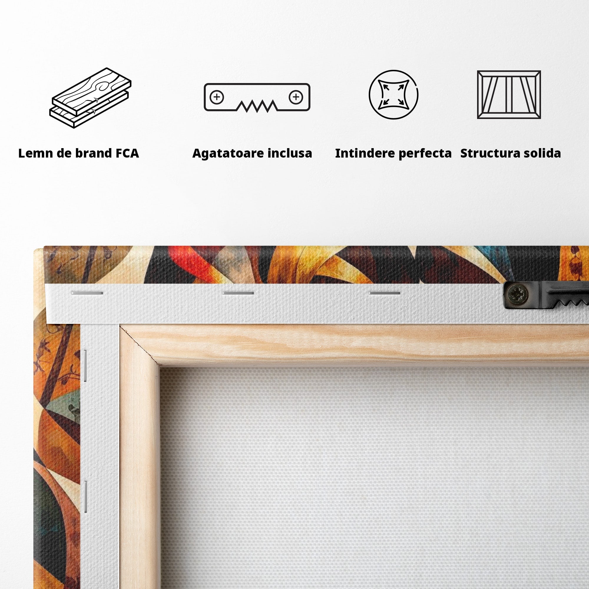 Tablou Canvas Premium LuxCanva® PI1010, Femei Africane Elegante, Femei, Africa, Arta, Cultura, Living, Culori Vibrante