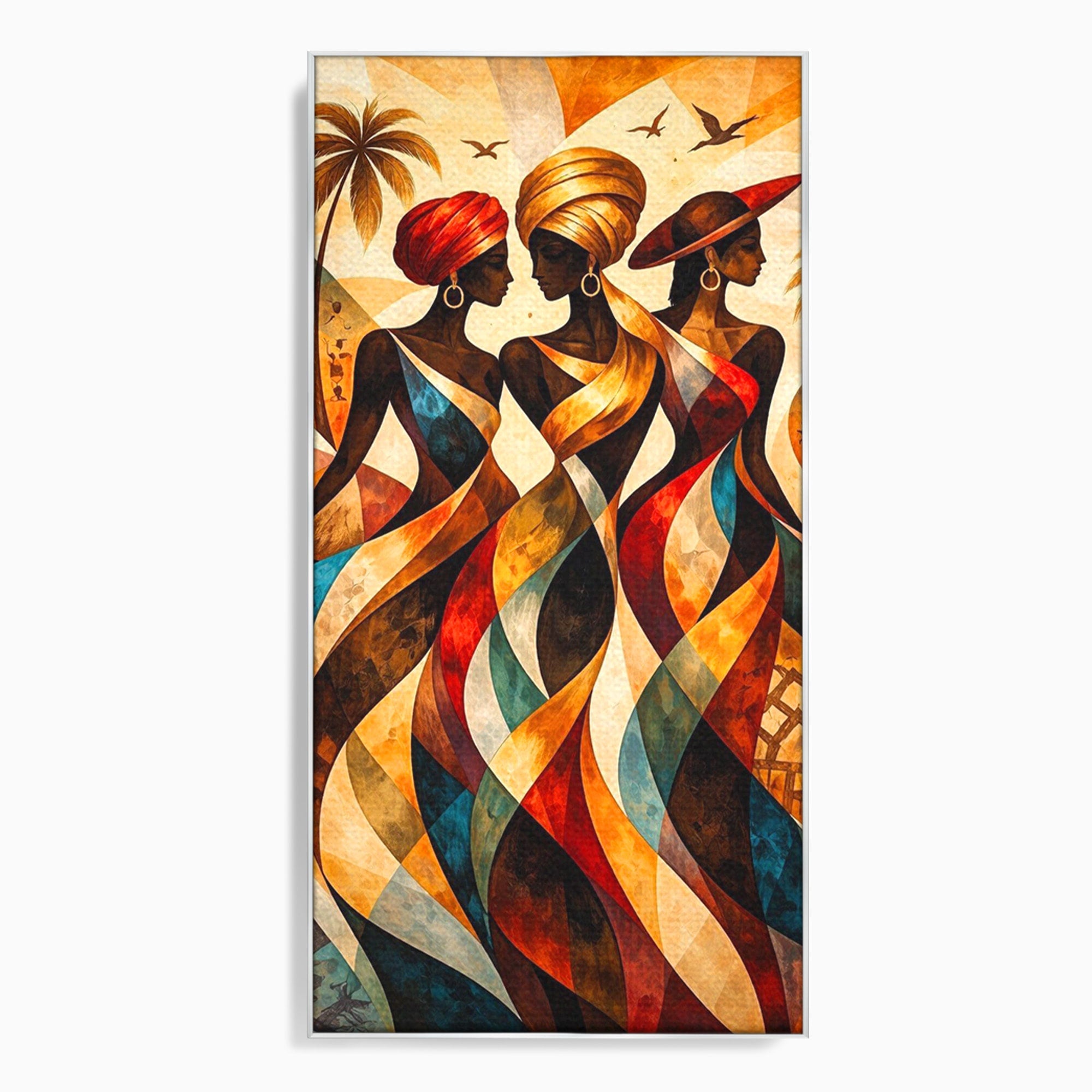 Tablou Canvas Premium LuxCanva® PI1010, Femei Africane Elegante, Femei, Africa, Arta, Cultura, Living, Culori Vibrante