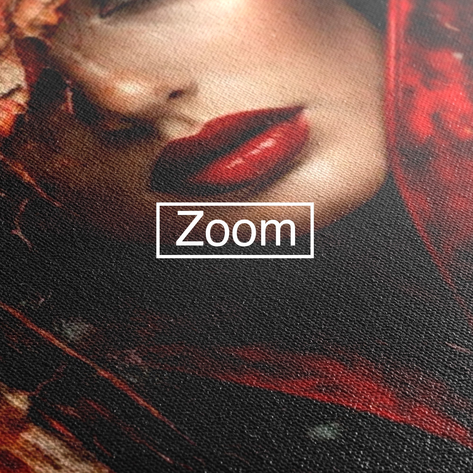 Tablou Canvas Premium LuxCanva® PI1018, Femeie Misterioasa, Portret, Rosu, Femeie, Mister, Arta, Living, Dormitor, Culori Vibrante