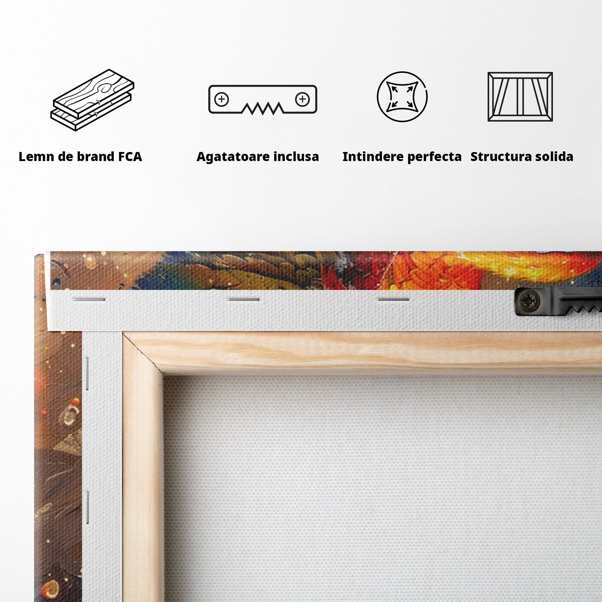 Tablou Canvas Premium LuxCanva® PI1020, Papagal Exotic, Papagal, Exotic, Natura, Living, Colorat, Culori Vibrante