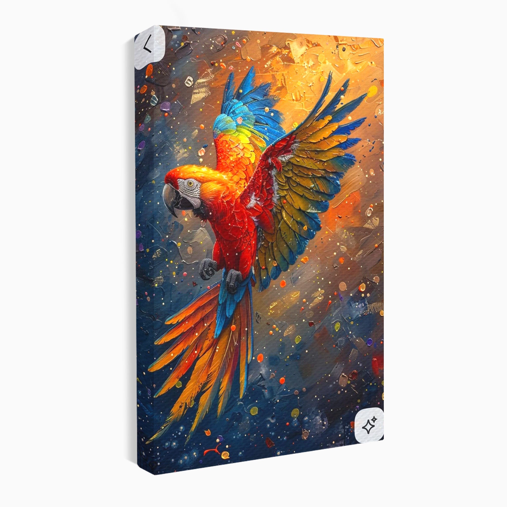 Tablou Canvas Premium LuxCanva® PI1020, Papagal Exotic, Papagal, Exotic, Natura, Living, Colorat, Culori Vibrante