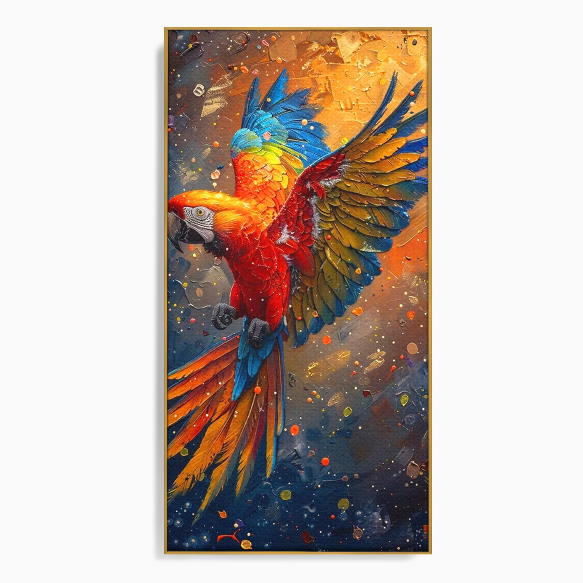 Tablou Canvas Premium LuxCanva® PI1020, Papagal Exotic, Papagal, Exotic, Natura, Living, Colorat, Culori Vibrante