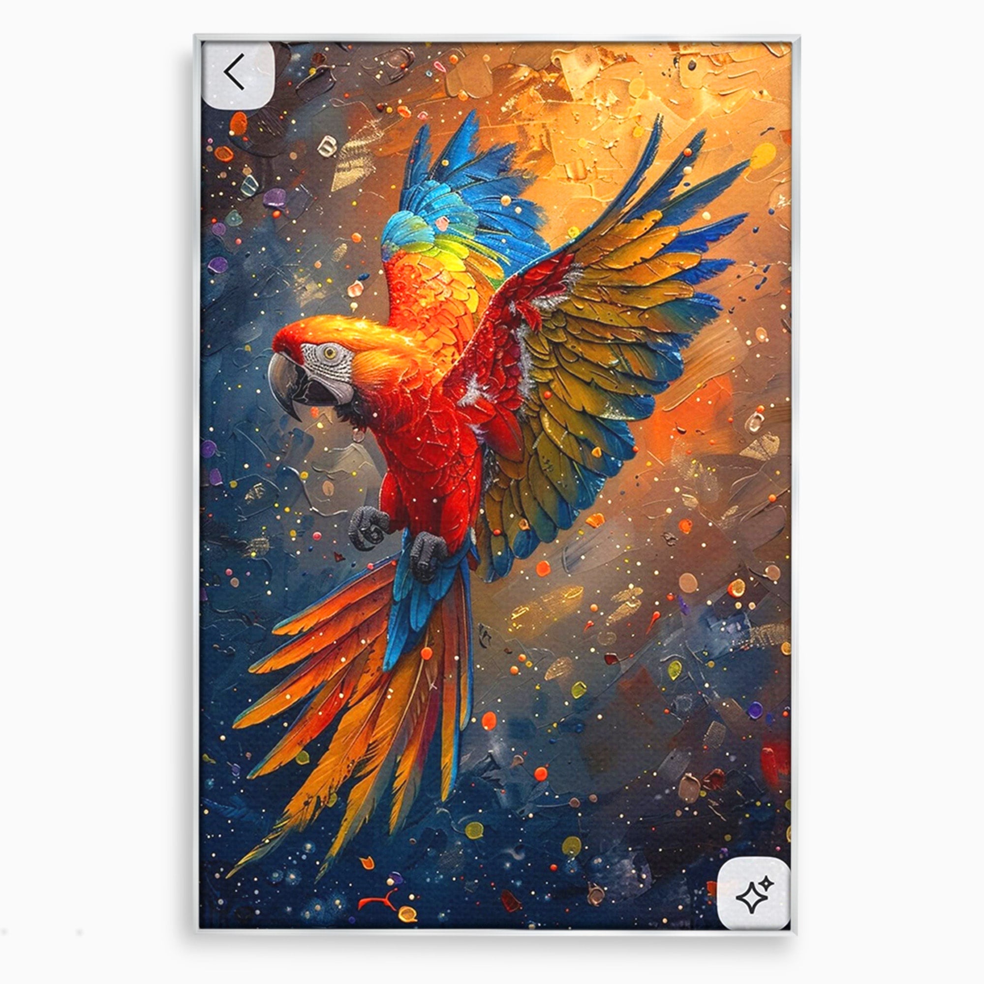 Tablou Canvas Premium LuxCanva® PI1020, Papagal Exotic, Papagal, Exotic, Natura, Living, Colorat, Culori Vibrante