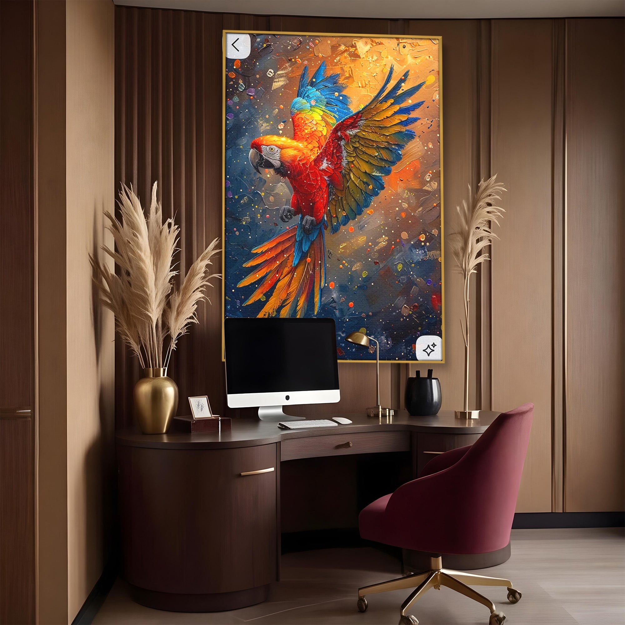 Tablou Canvas Premium LuxCanva® PI1020, Papagal Exotic, Papagal, Exotic, Natura, Living, Colorat, Culori Vibrante