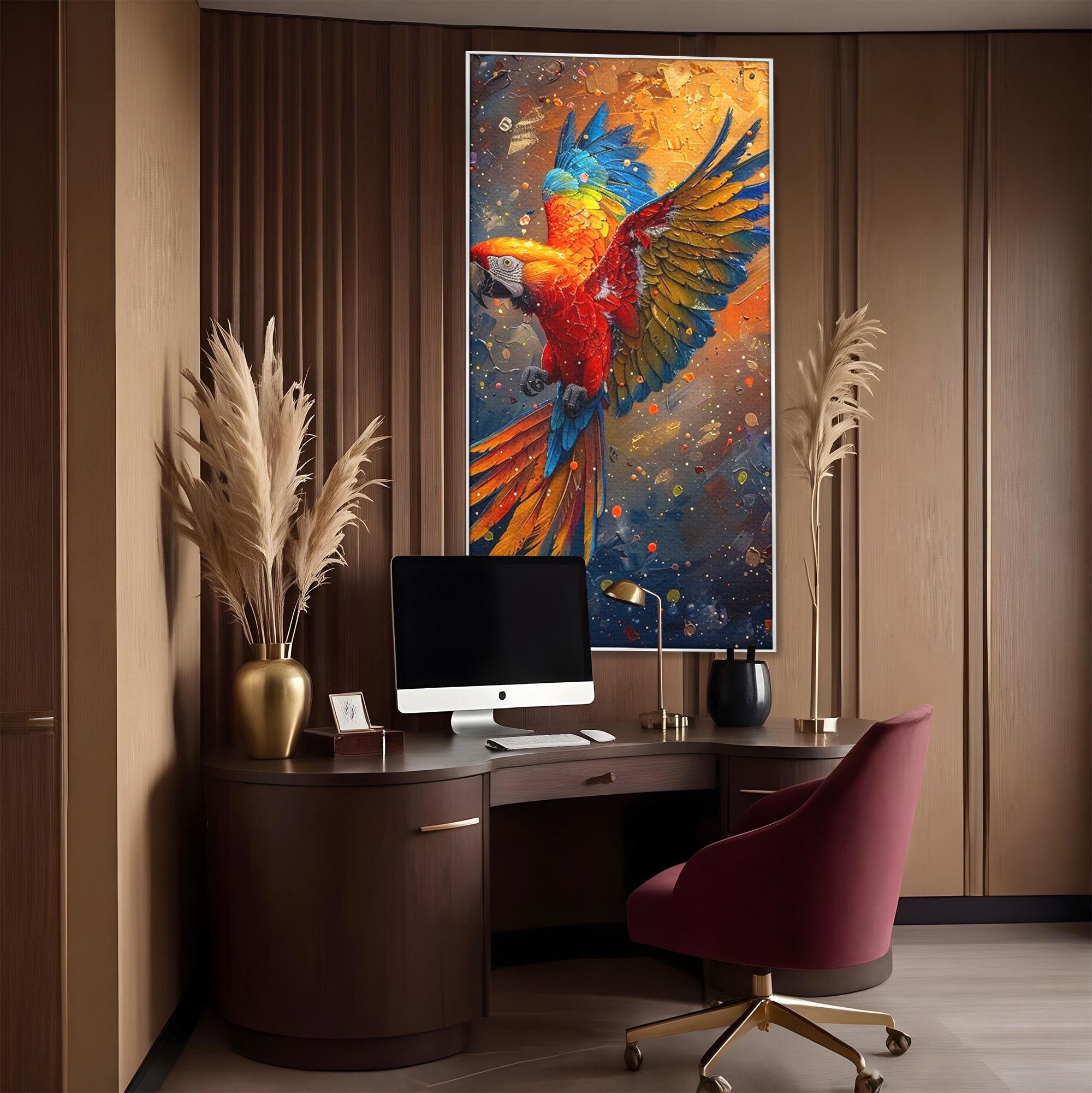 Tablou Canvas Premium LuxCanva® PI1020, Papagal Exotic, Papagal, Exotic, Natura, Living, Colorat, Culori Vibrante