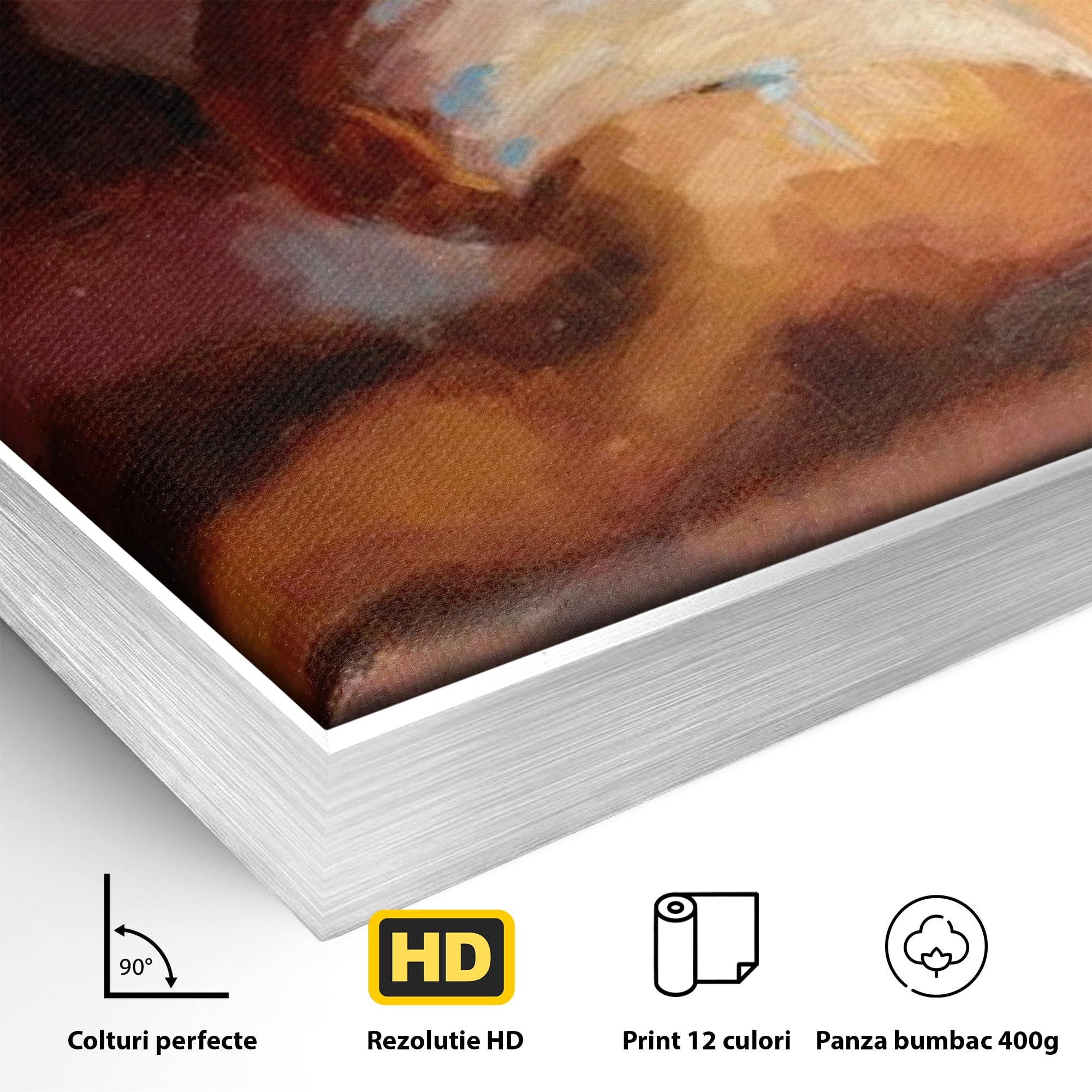 Tablou Canvas Premium LuxCanva® PI1021, Silueta Conturata, Silueta, Arta, Femeie, Intim, Dormitor, Culori Vibrante