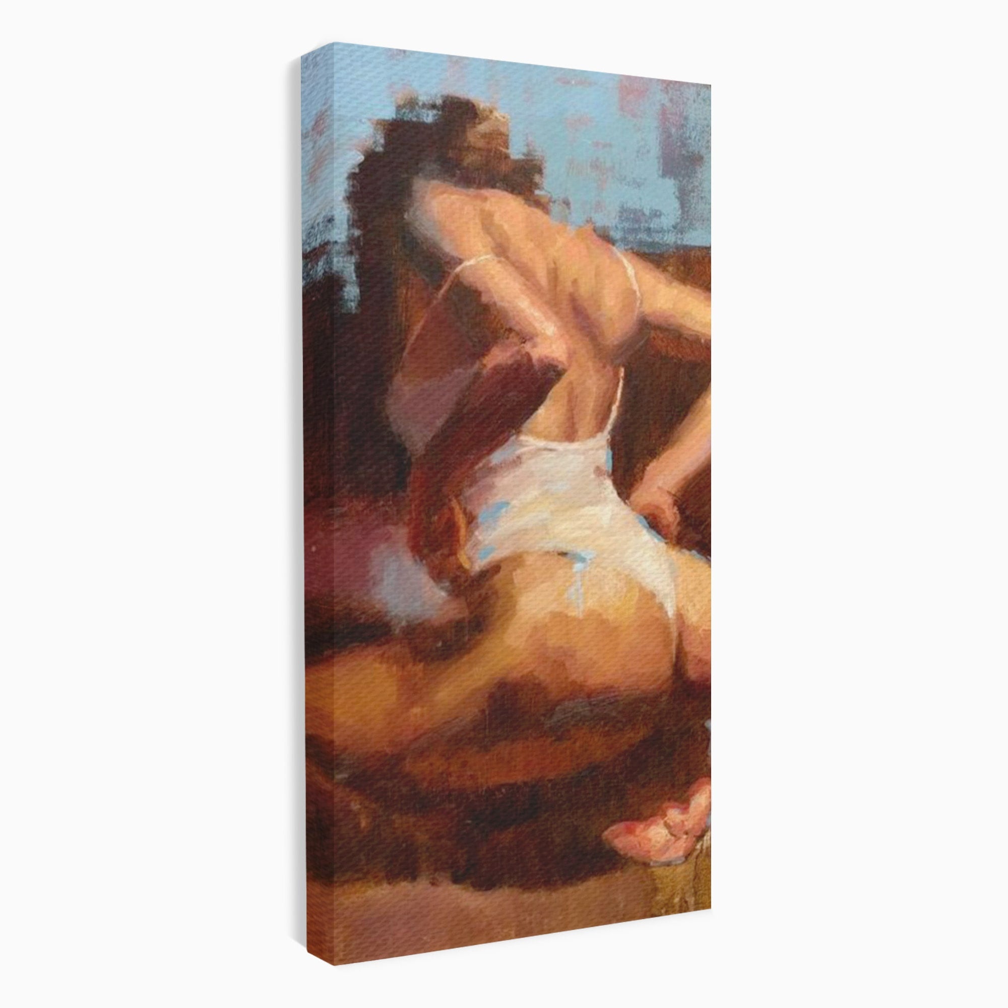 Tablou Canvas Premium LuxCanva® PI1021, Silueta Conturata, Silueta, Arta, Femeie, Intim, Dormitor, Culori Vibrante