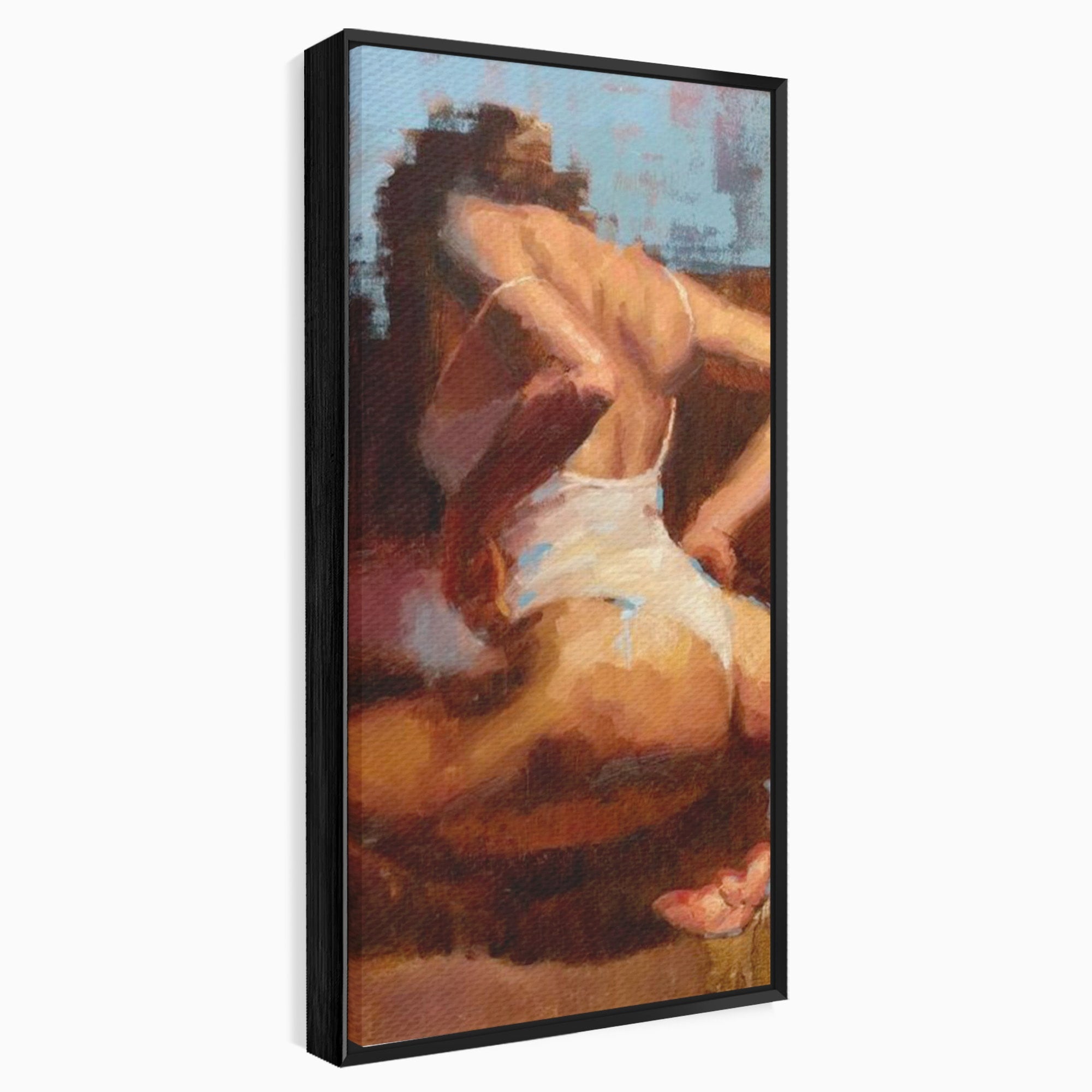 Tablou Canvas Premium LuxCanva® PI1021, Silueta Conturata, Silueta, Arta, Femeie, Intim, Dormitor, Culori Vibrante